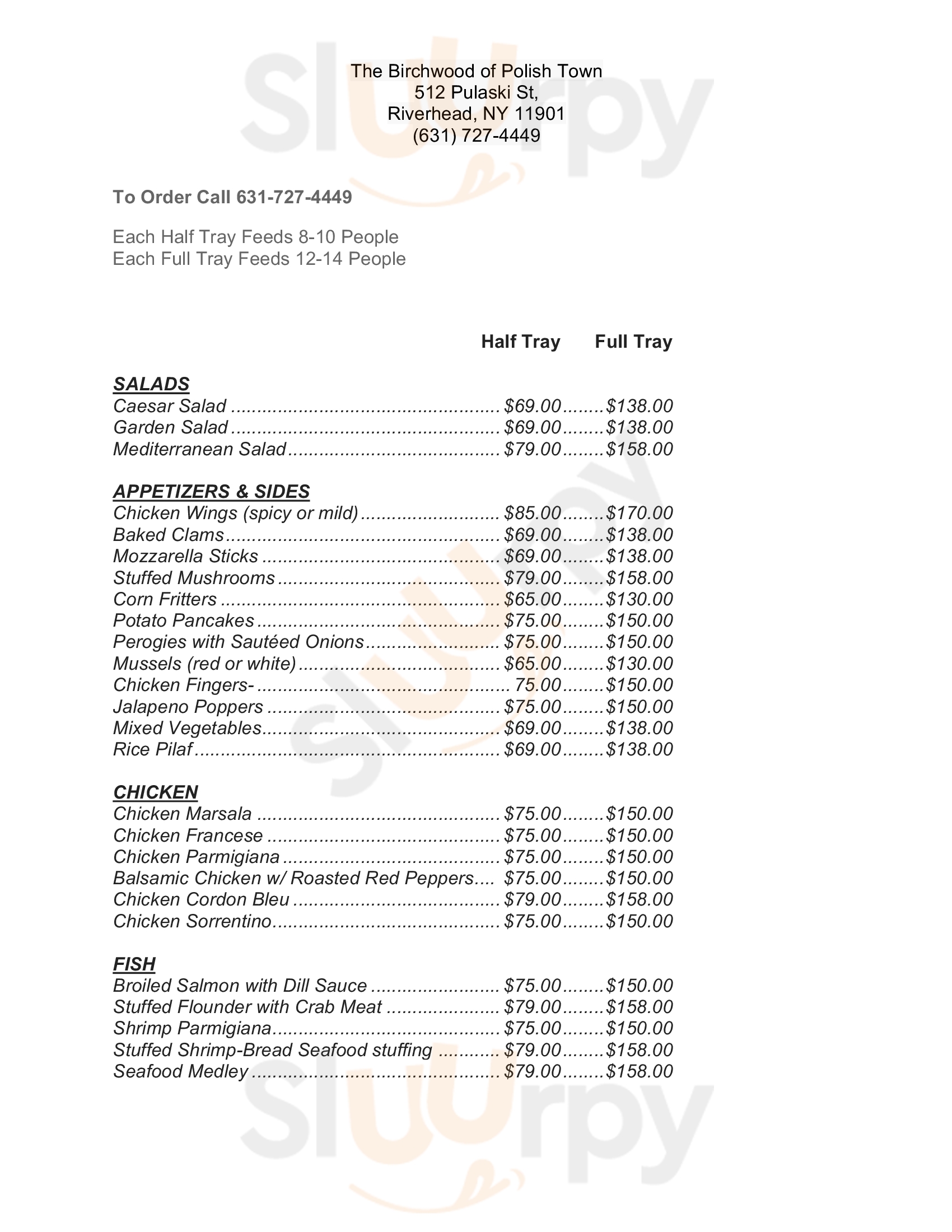 Main Menu - Birchwood