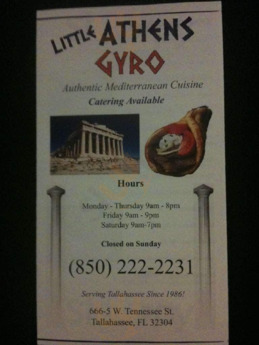 Little Athens Gyro, Tallahassee