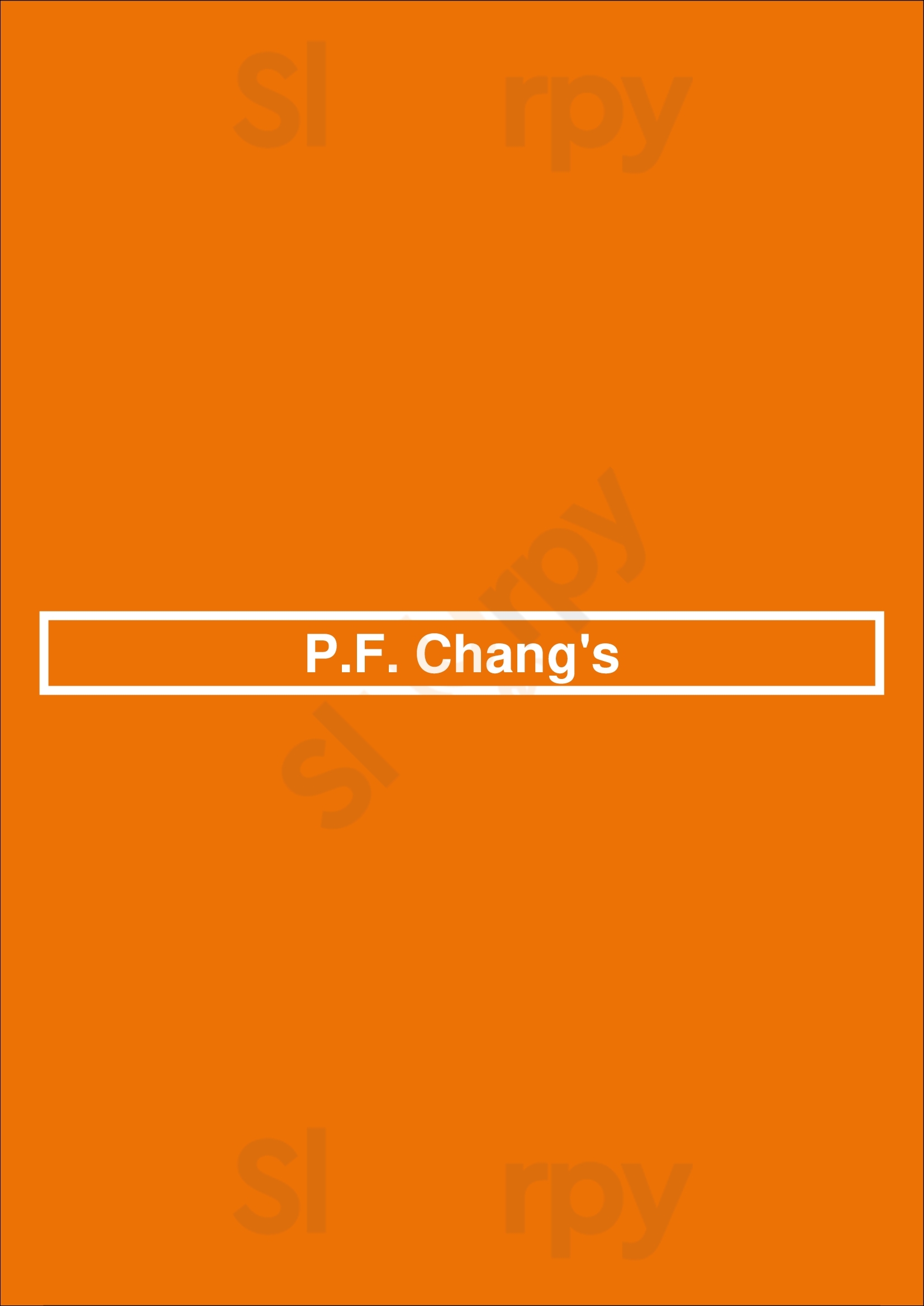Main Menu - P.f. Chang's