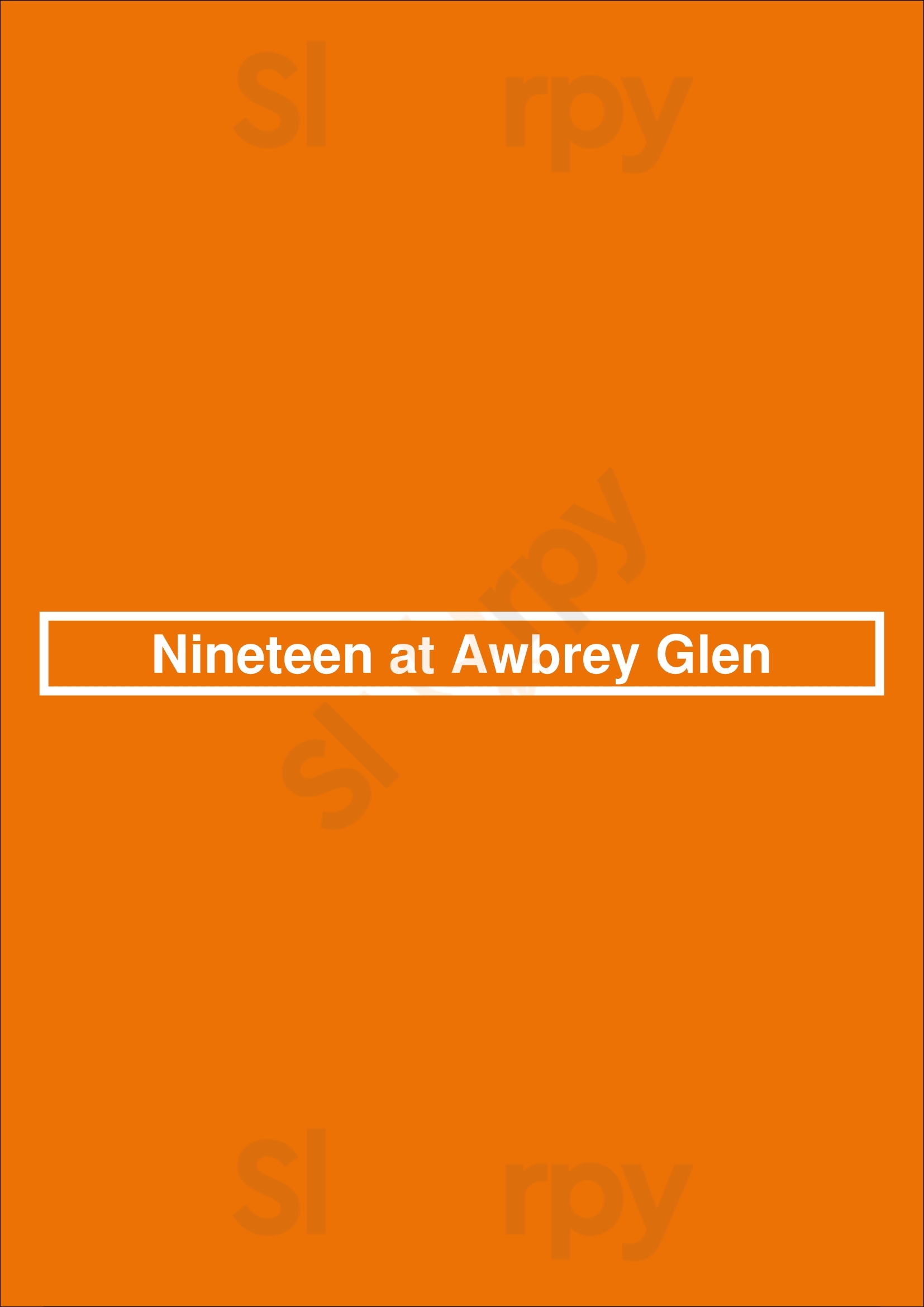 Main Menu - Nineteen At Awbrey Glen