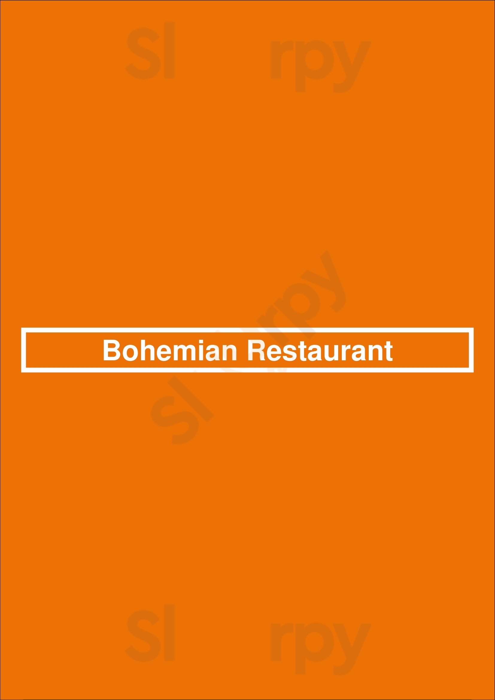 Bohemian Restaurant Savannah Menu - 1