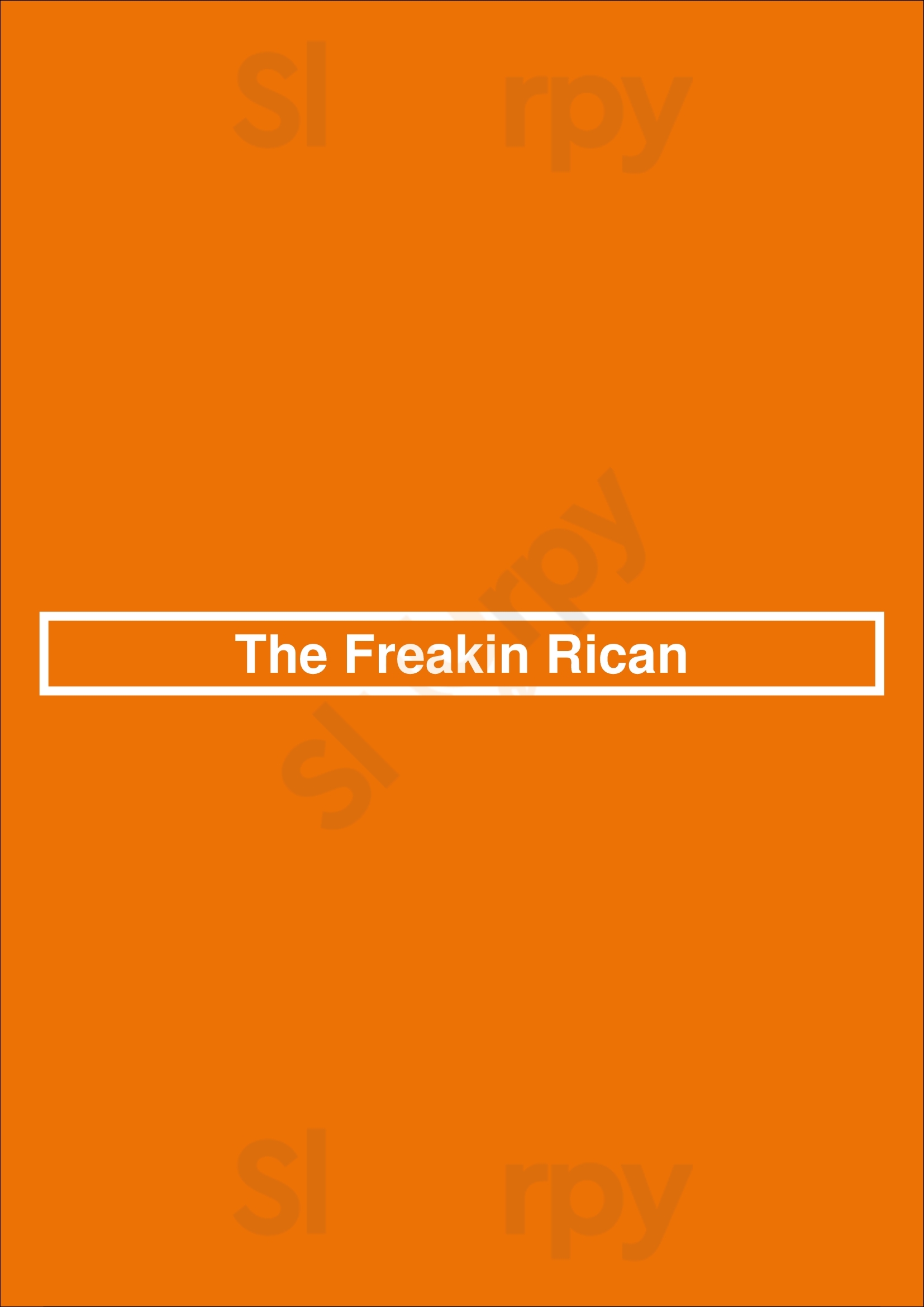 The Freakin Rican Astoria Menu - 1