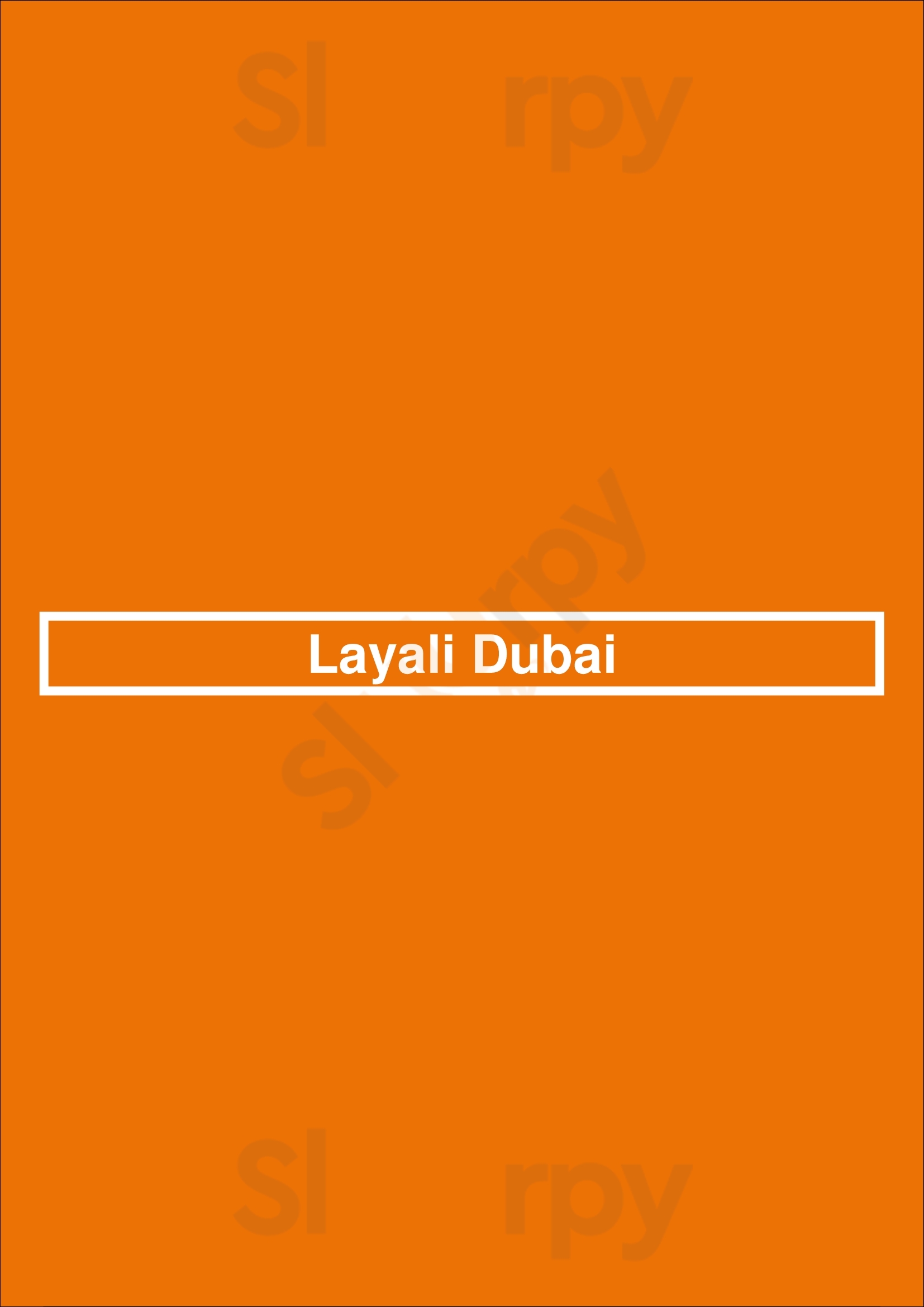 Layali Dubai Astoria Menu - 1