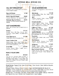 Spring Mill Bread Co.