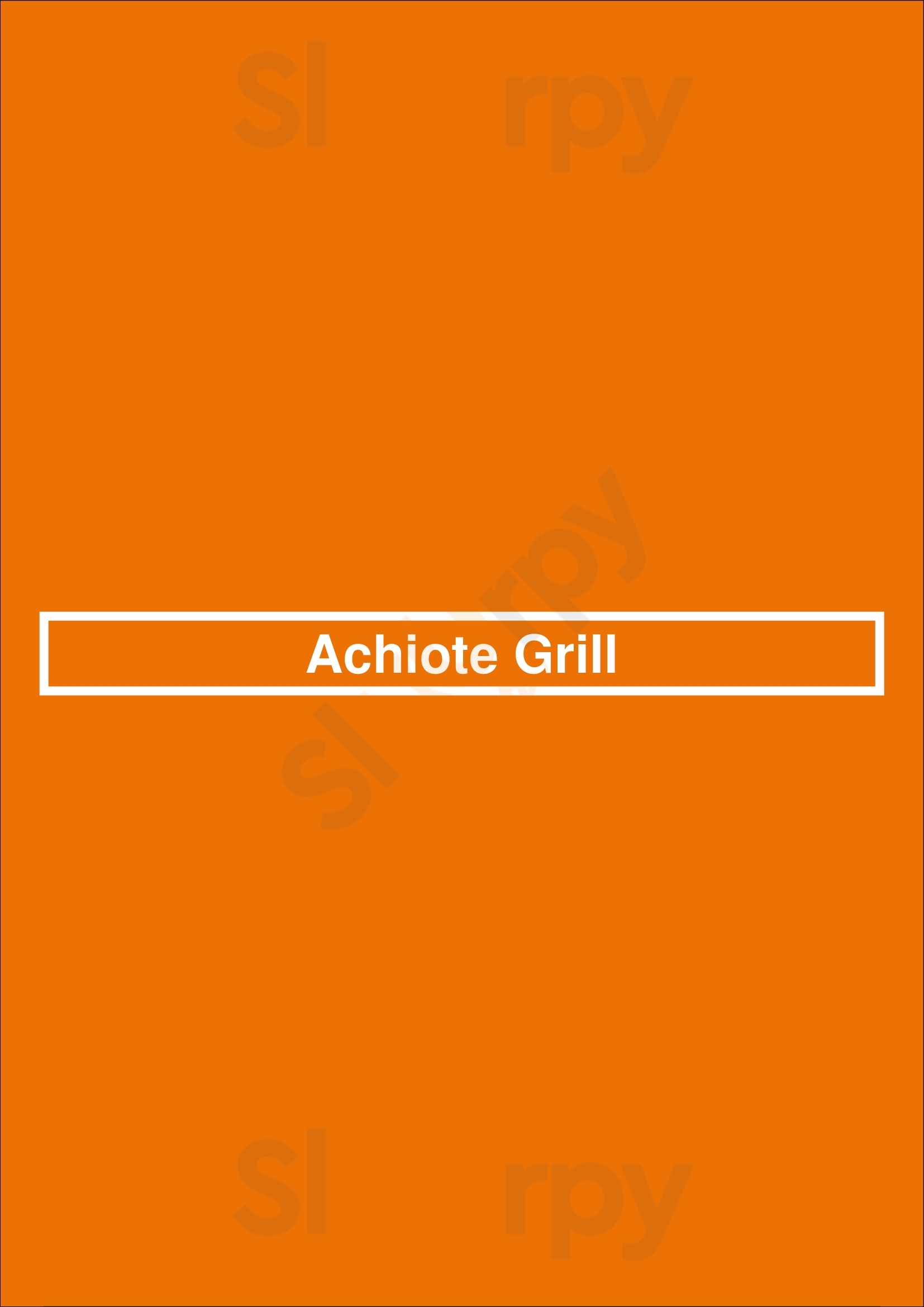 Achiote Grill Huntington Beach Menu - 1