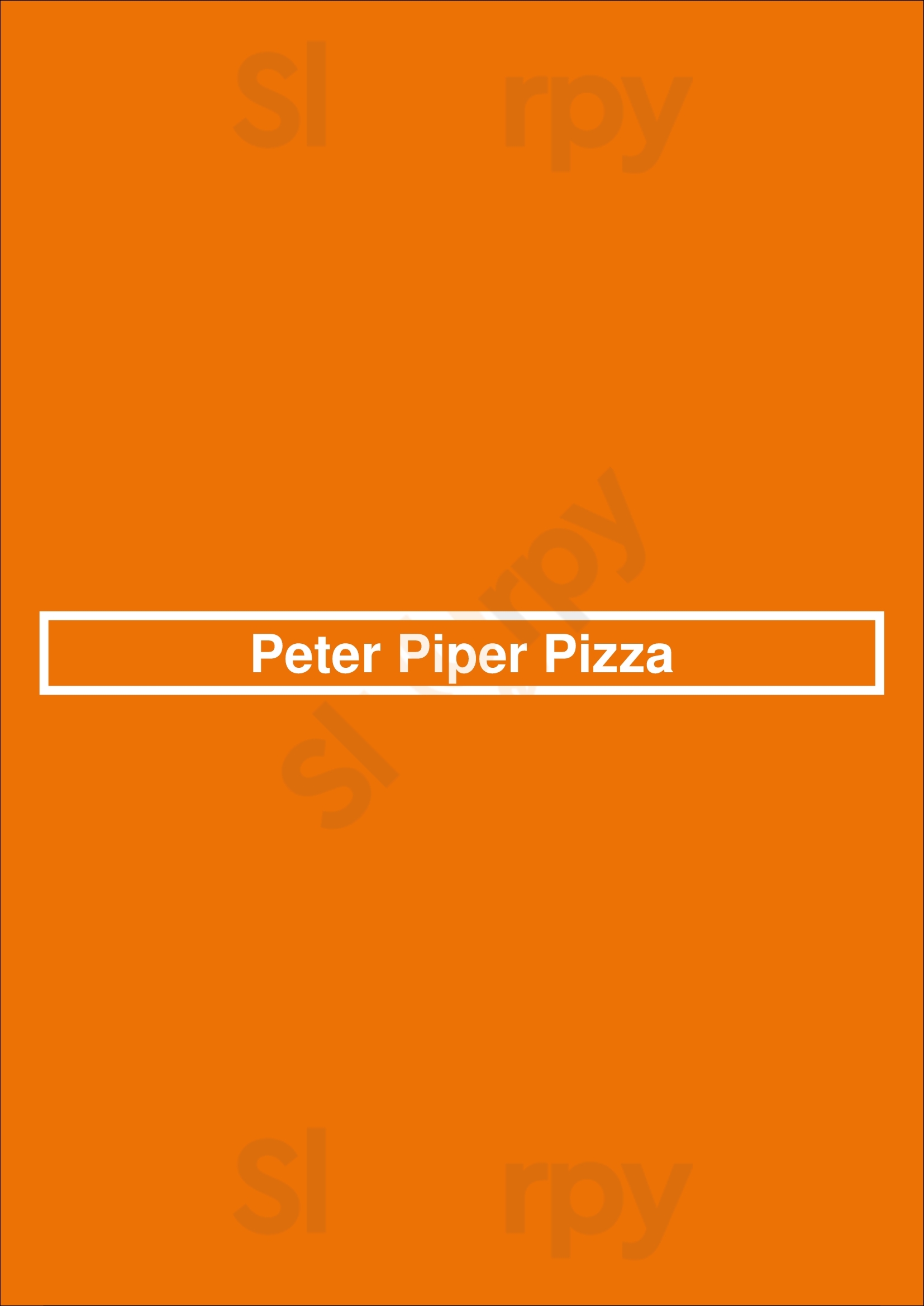 Main Menu - Peter Piper Pizza
