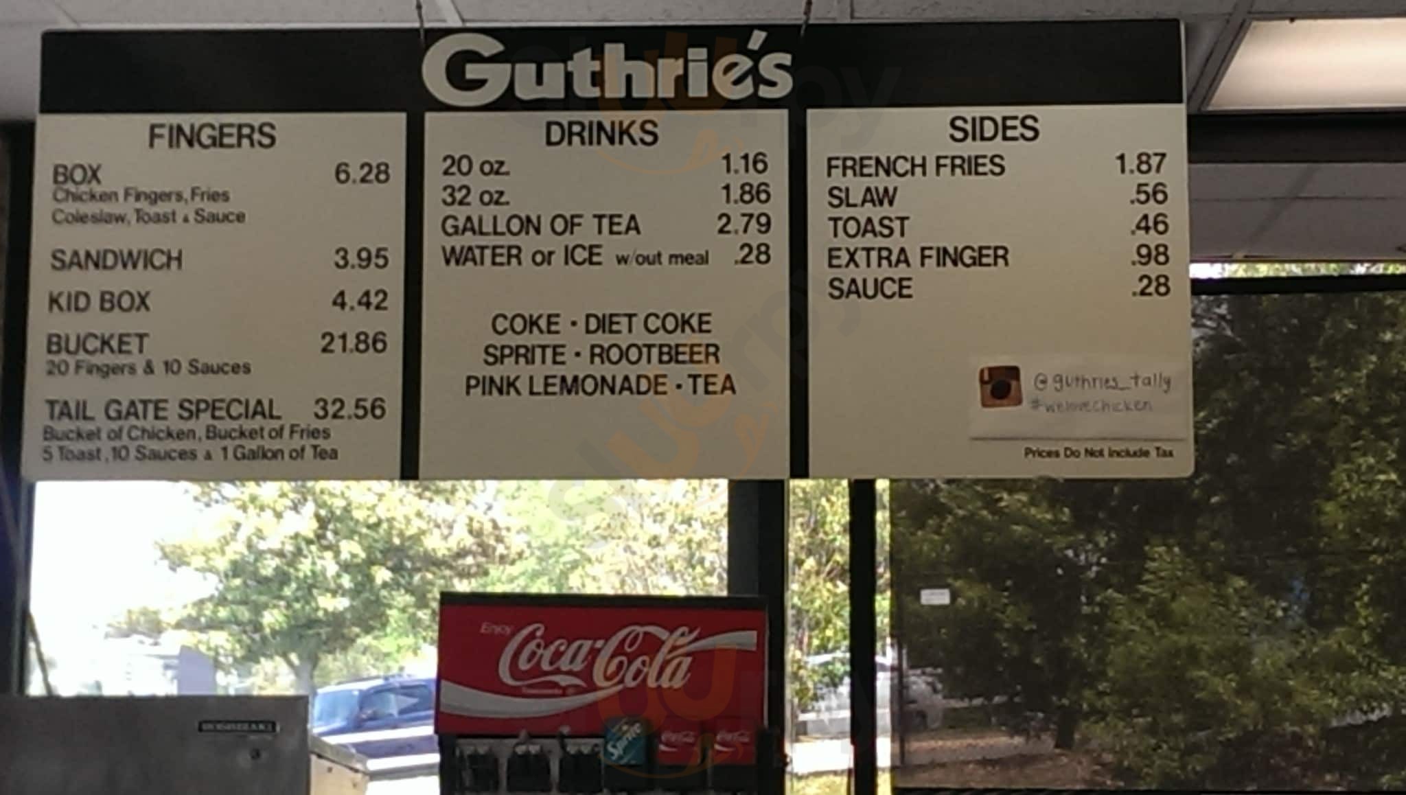 Guthrie's Of Tallahassee Tallahassee Menu - 1