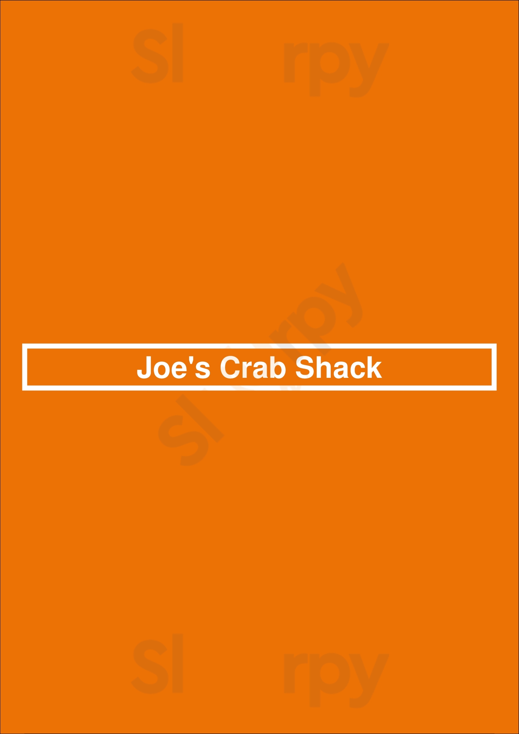 Joe's Crab Shack Myrtle Beach Menu - 1