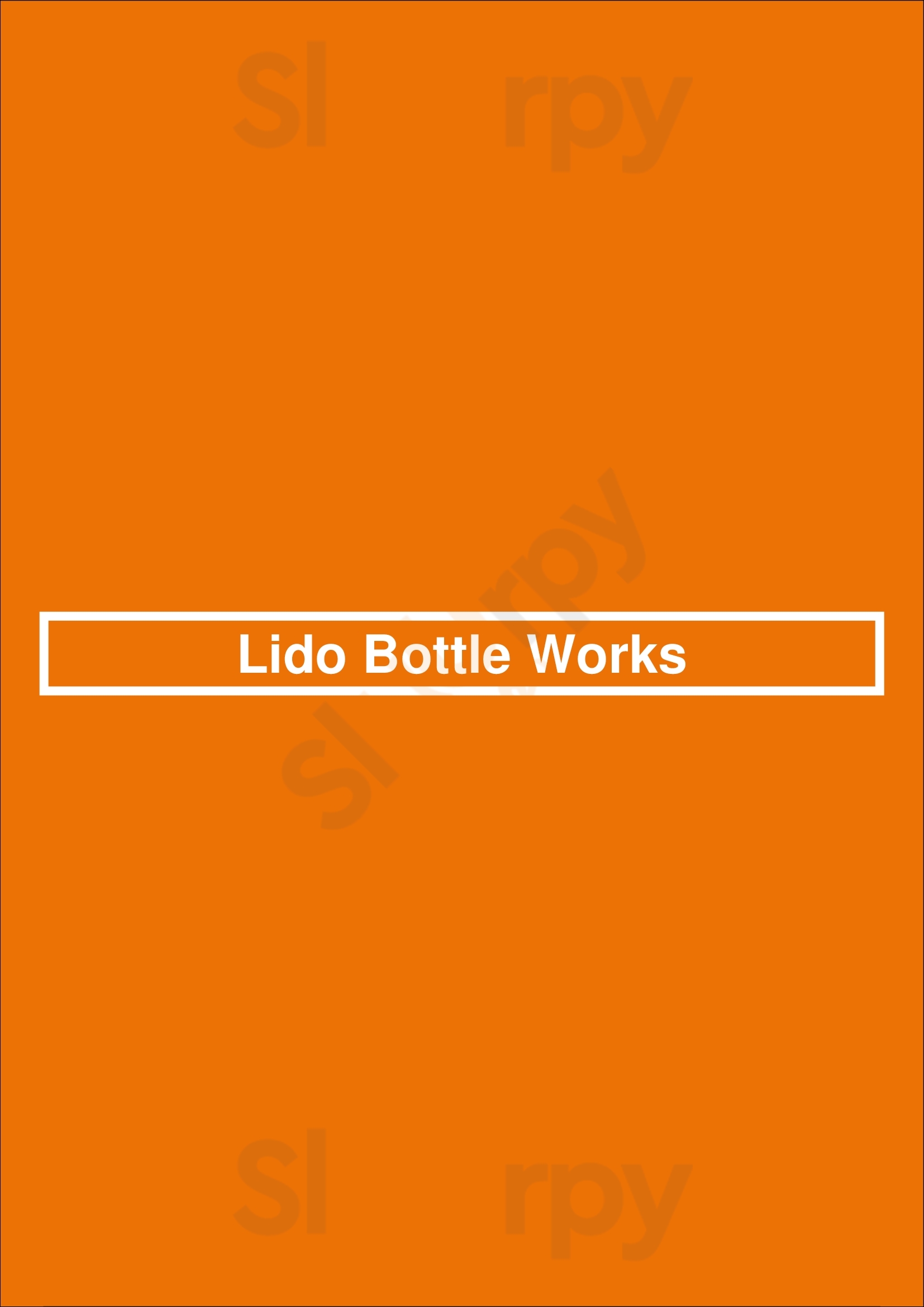 Lido Bottle Works Newport Beach Menu - 1