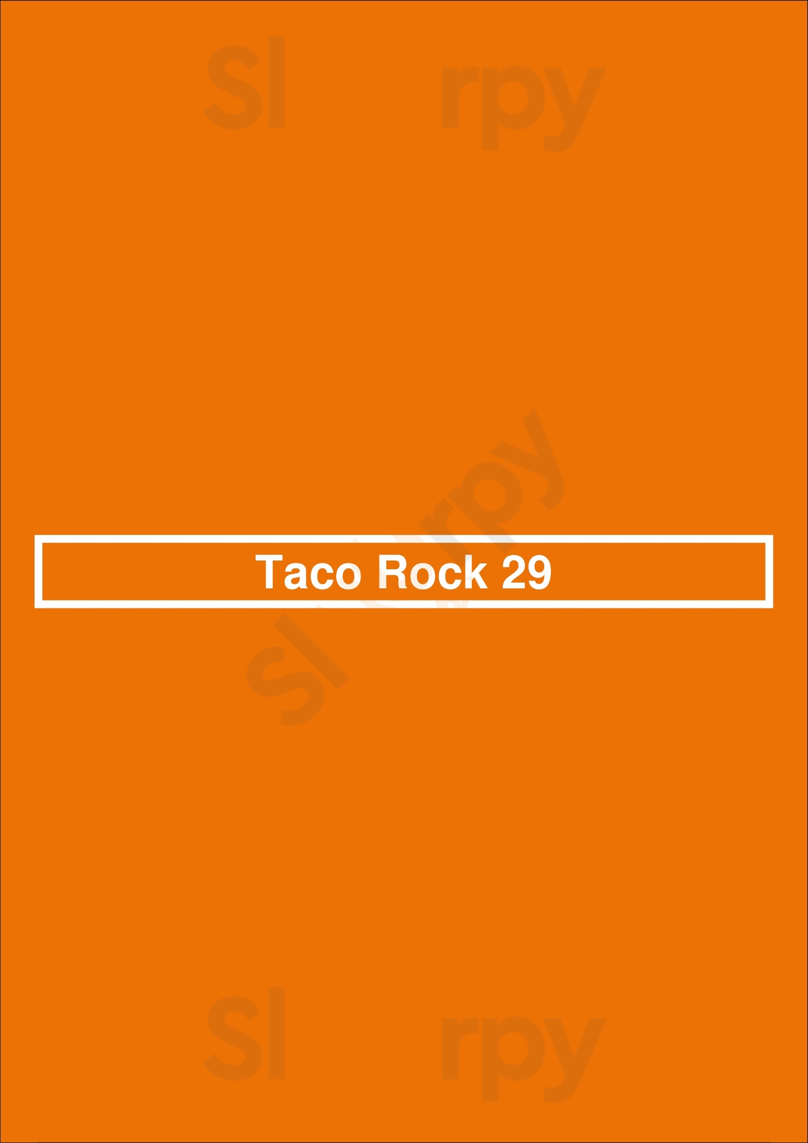 Taco Rock 29 Pensacola Menu - 1