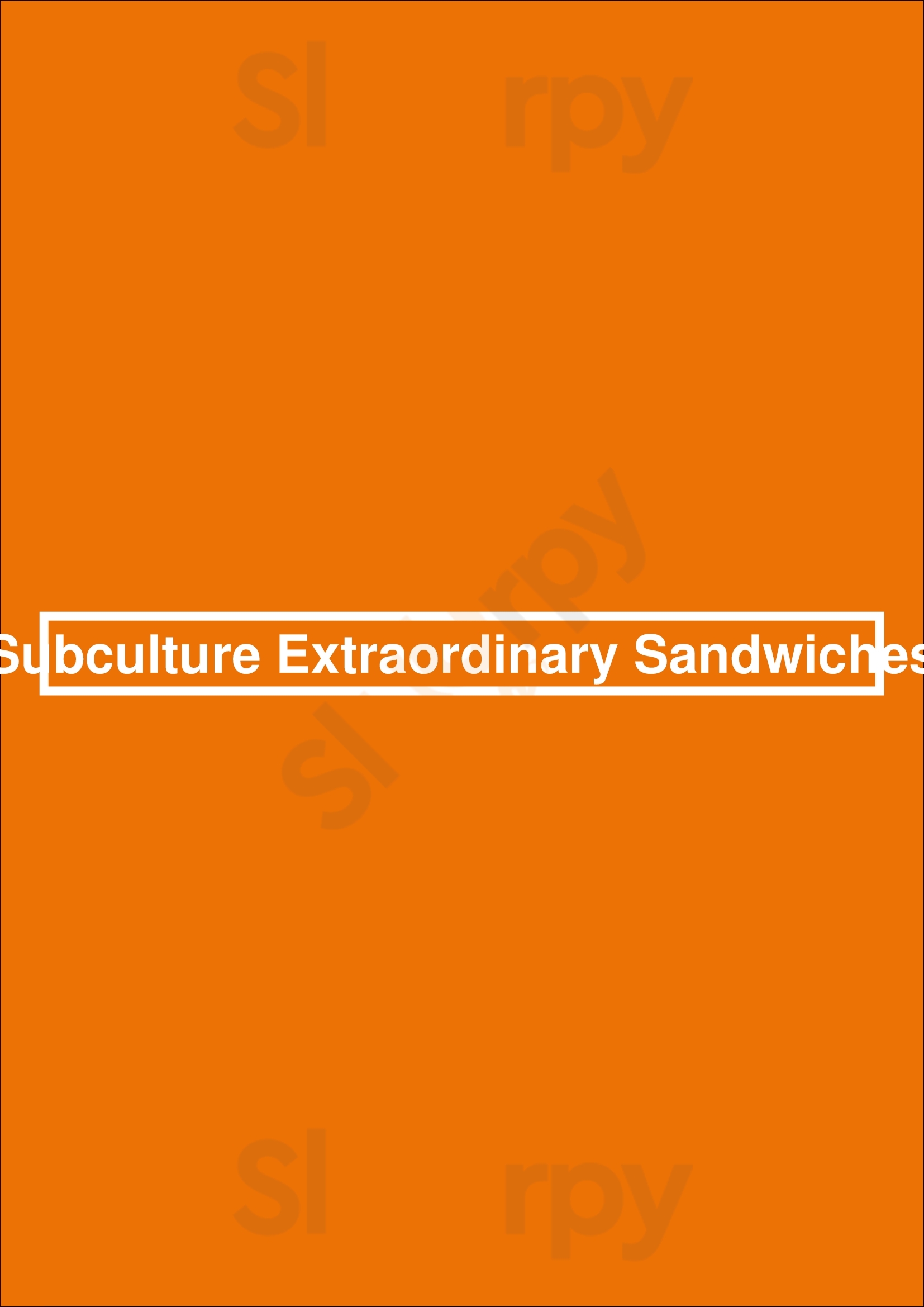 Subculture Extraordinary Sandwiches Huntington Beach Menu - 1