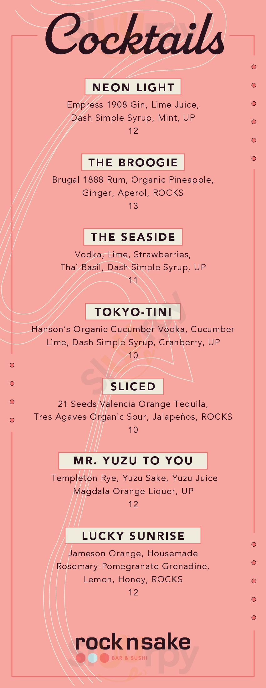 Rock-n-sake Bar & Sushi Lafayette Menu - 1