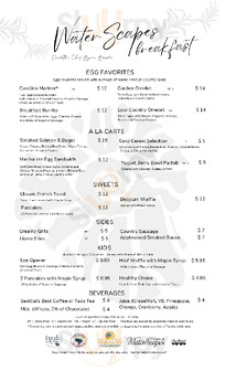 Anchor Cafe menu