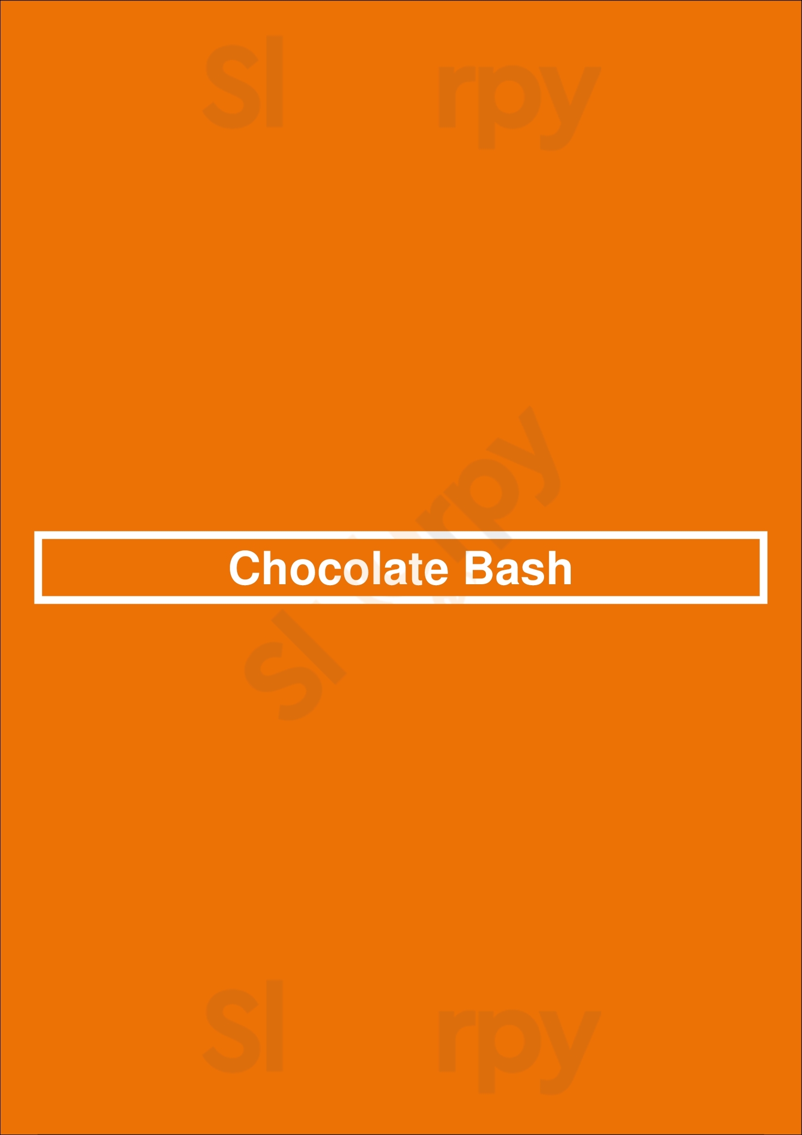 Chocolate Bash Newport Beach Menu - 1