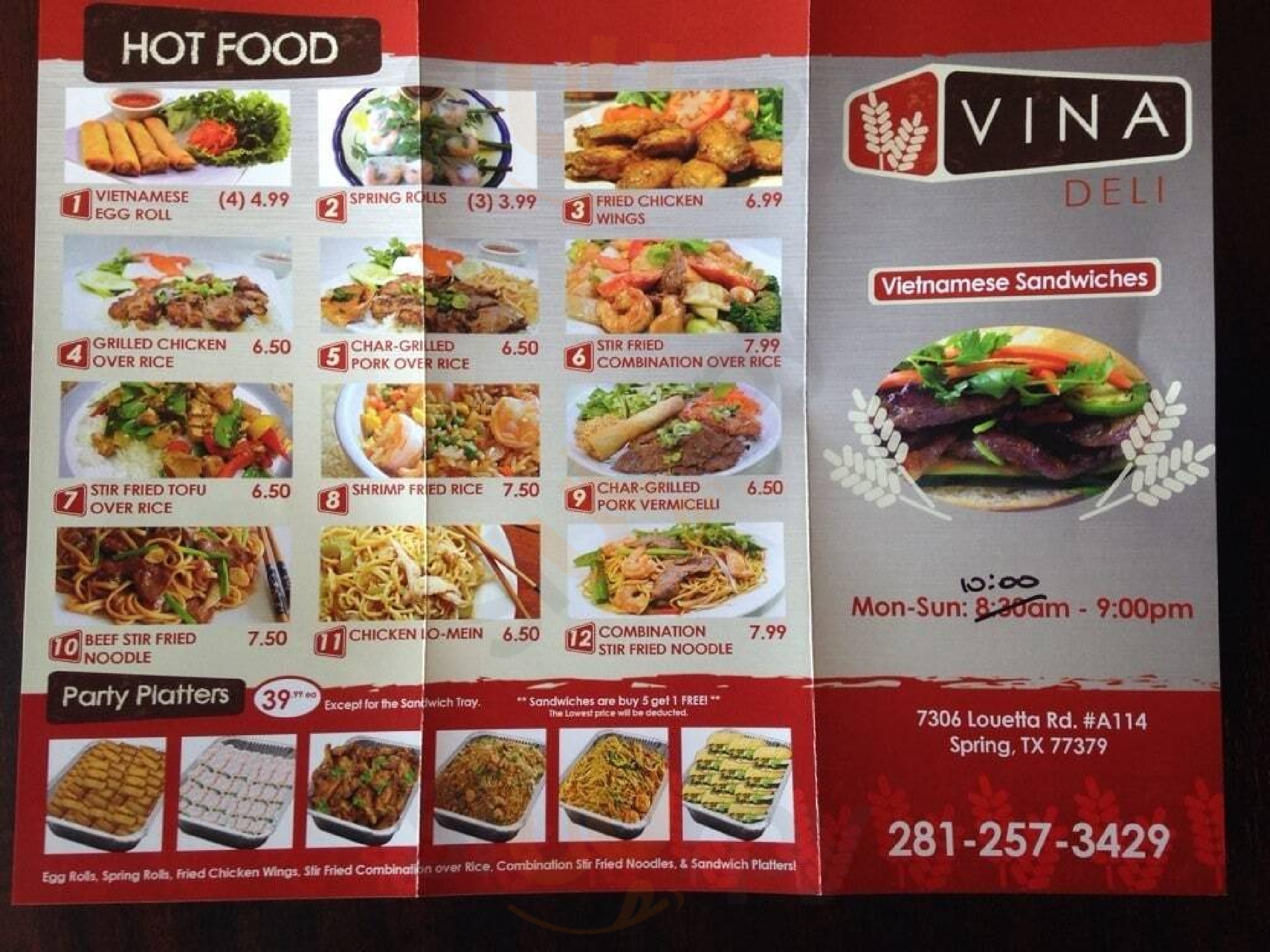 Vina Deli Spring Menu - 1