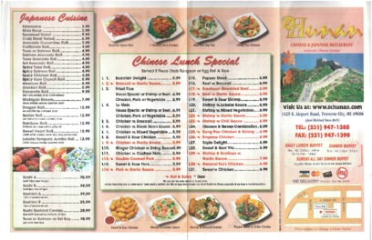 Hunan Chinese Restaurant menu