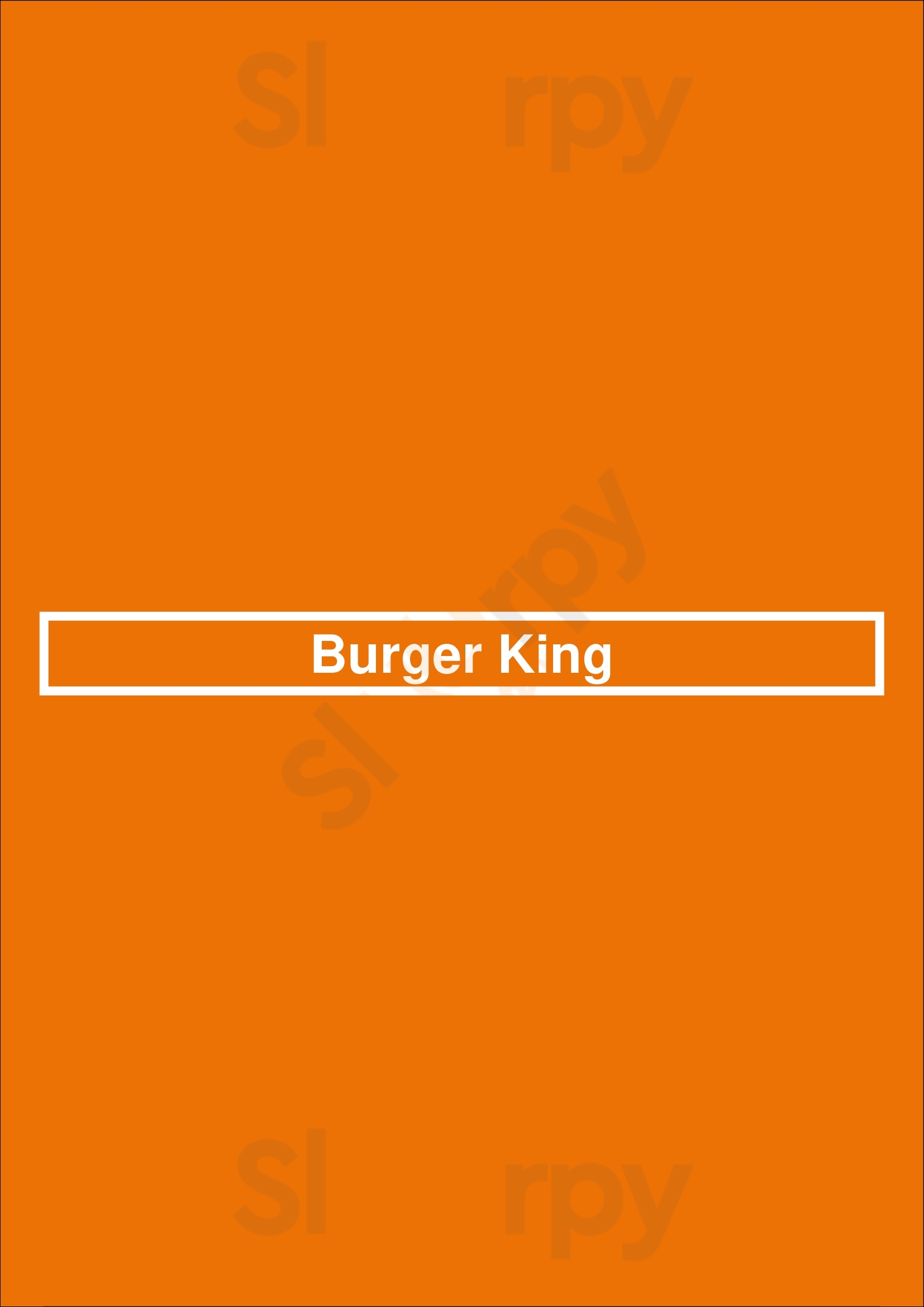 Burger King Brownsville Menu - 1