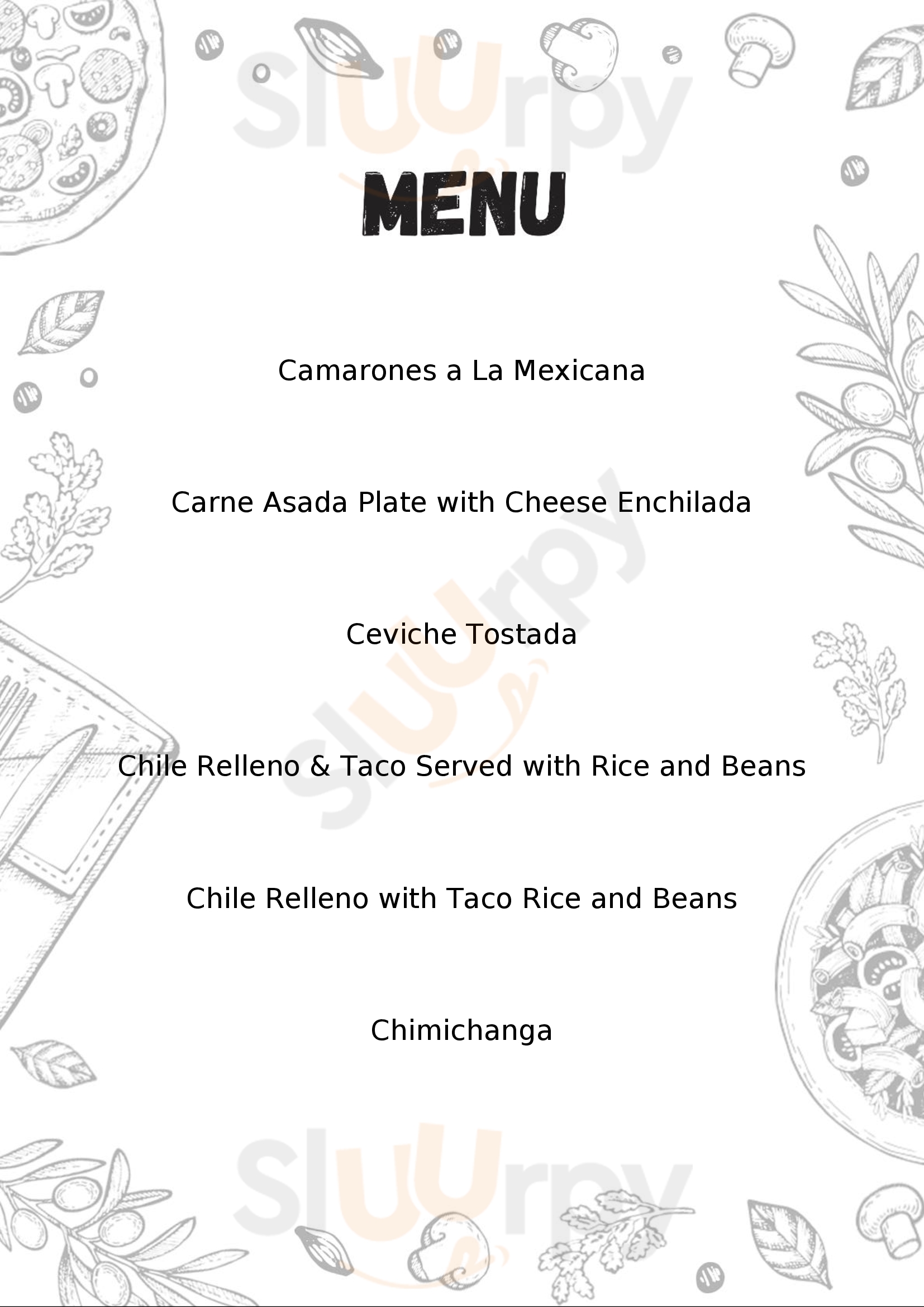 Menu Fuudies - El Charrito Authentic Mexican