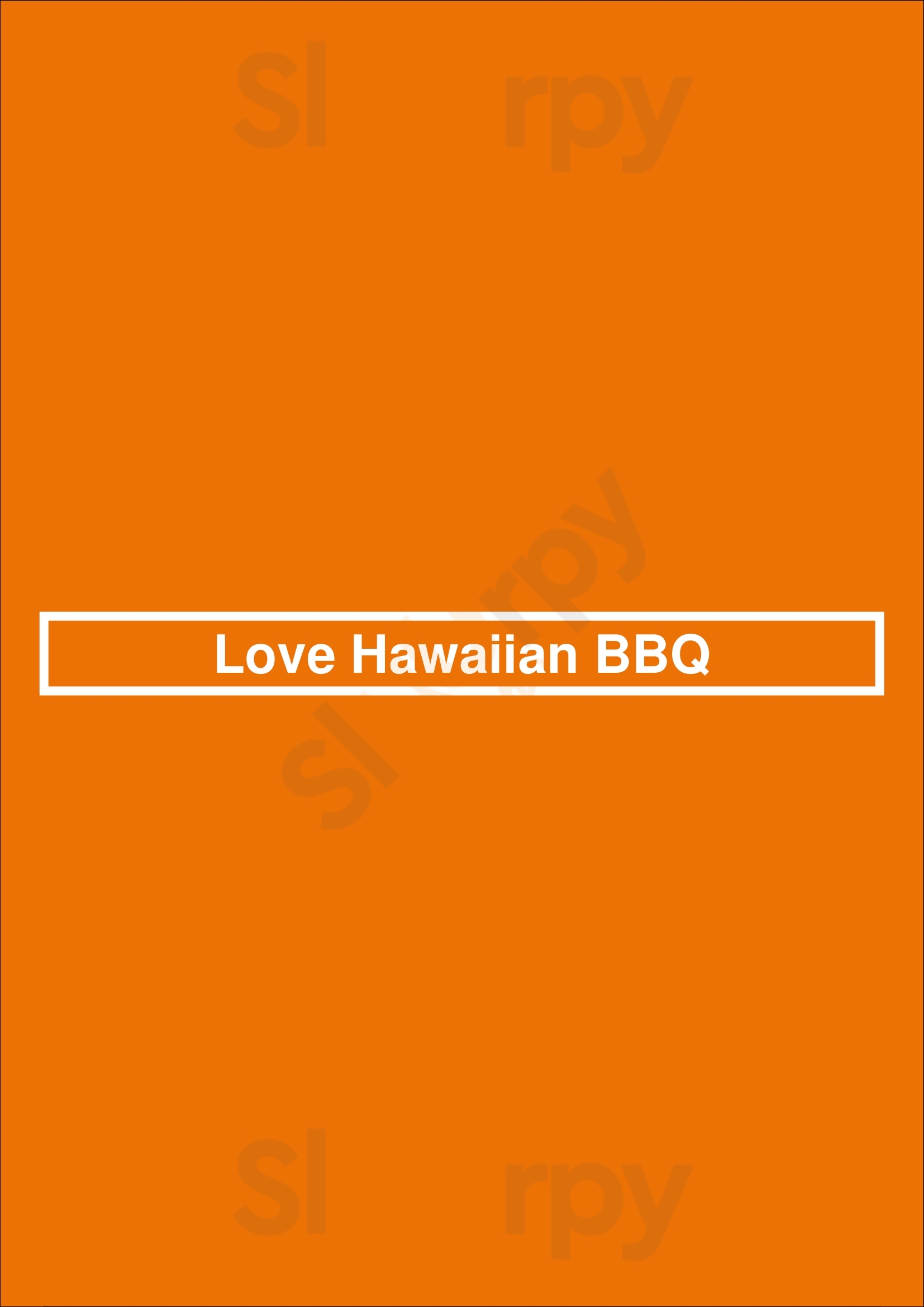 Love Hawaiian Bbq Glendale Menu - 1