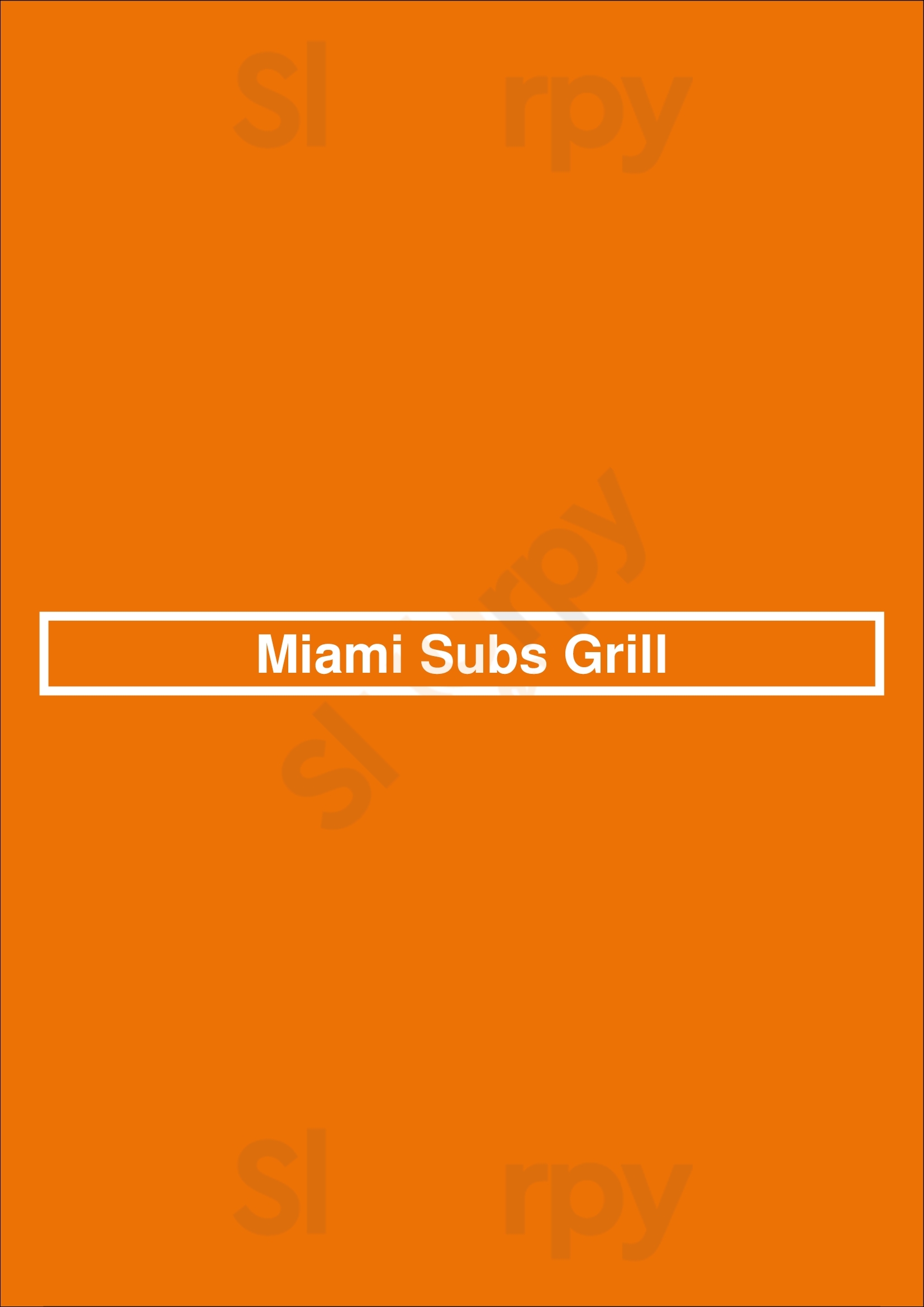 Miami Subs Grill Pompano Beach Menu - 1