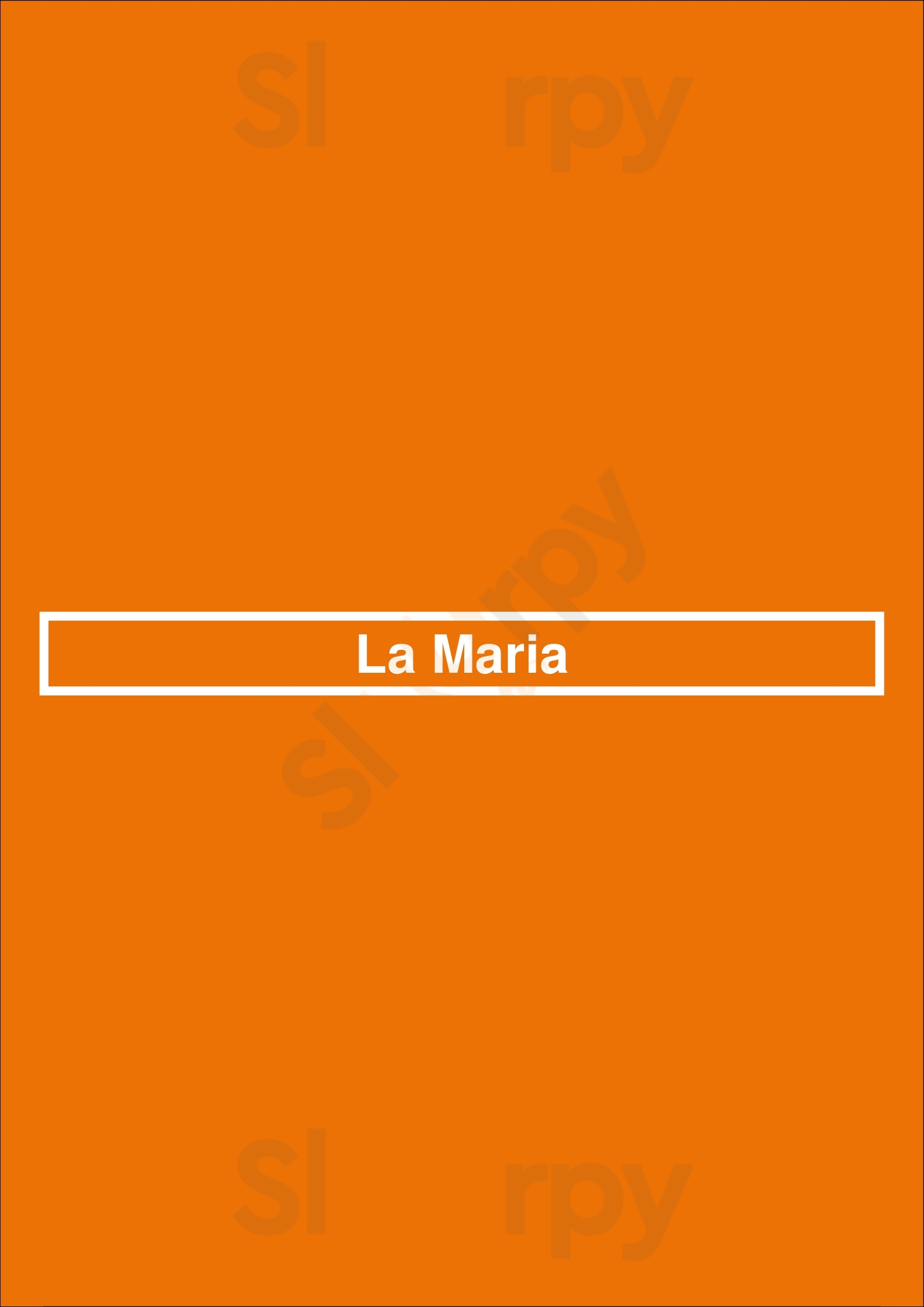 Main Menu - La Maria