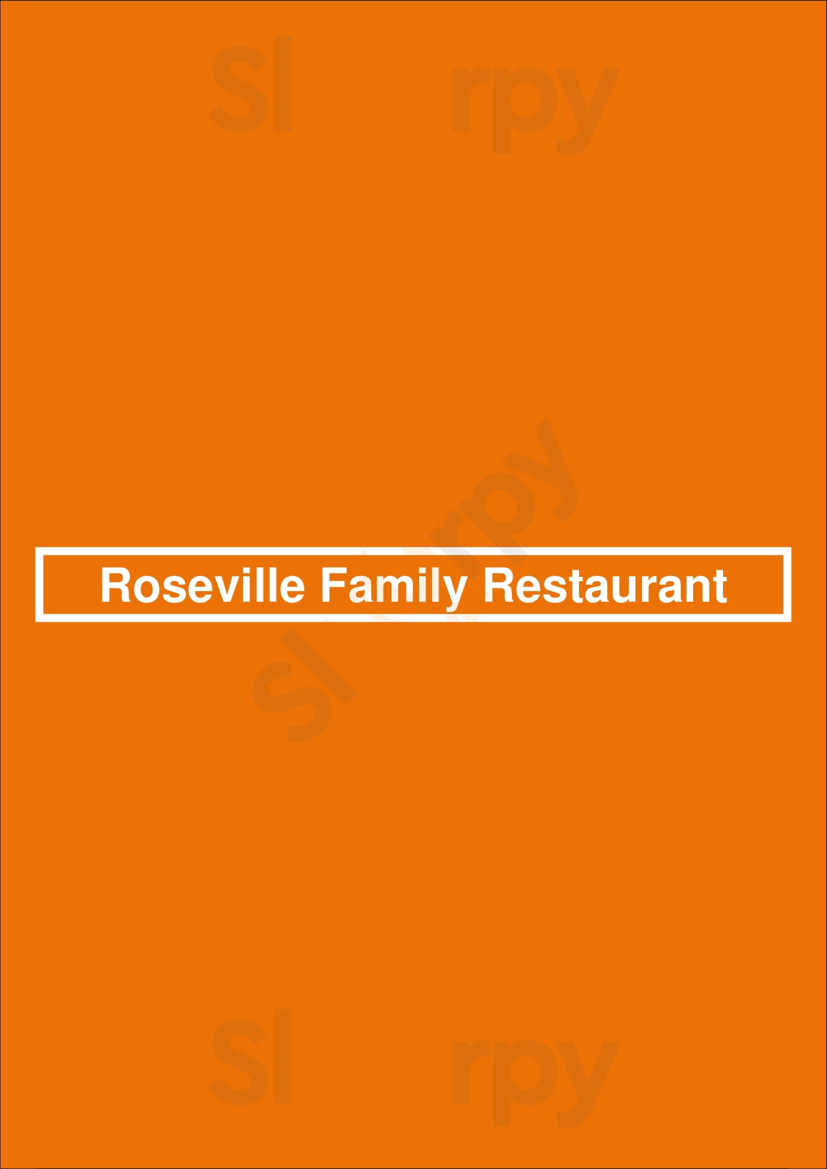 Roseville Family Restaurant Roseville Menu - 1