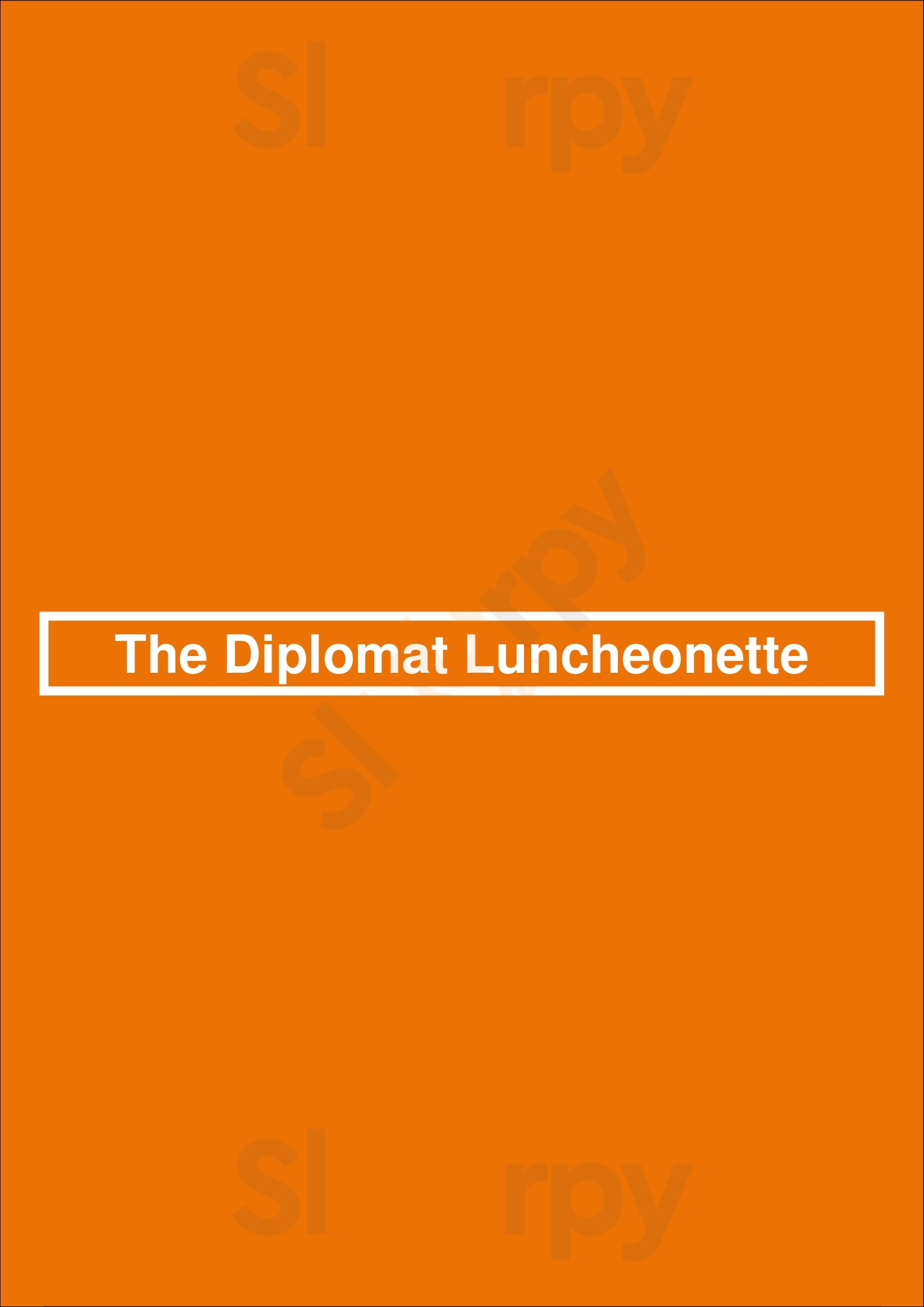 The Diplomat Luncheonette Savannah Menu - 1