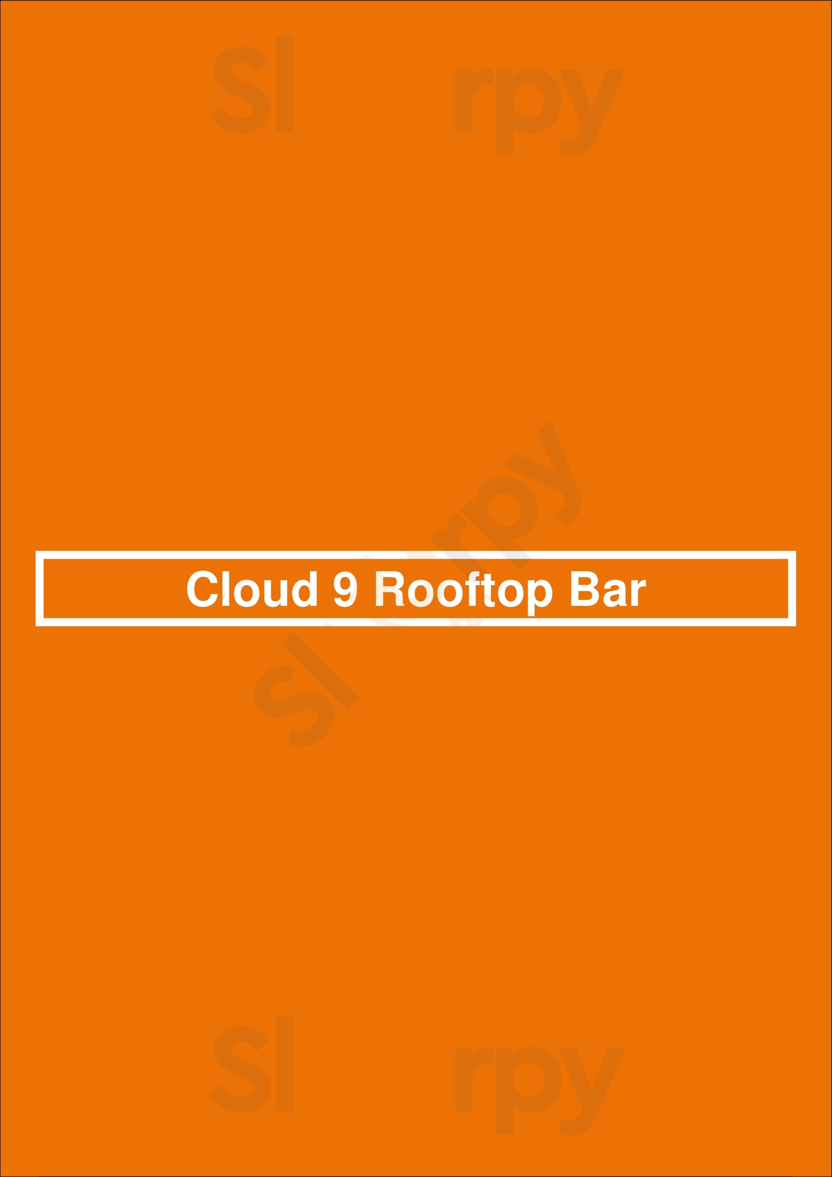 Main Menu - Cloud 9 Rooftop Bar