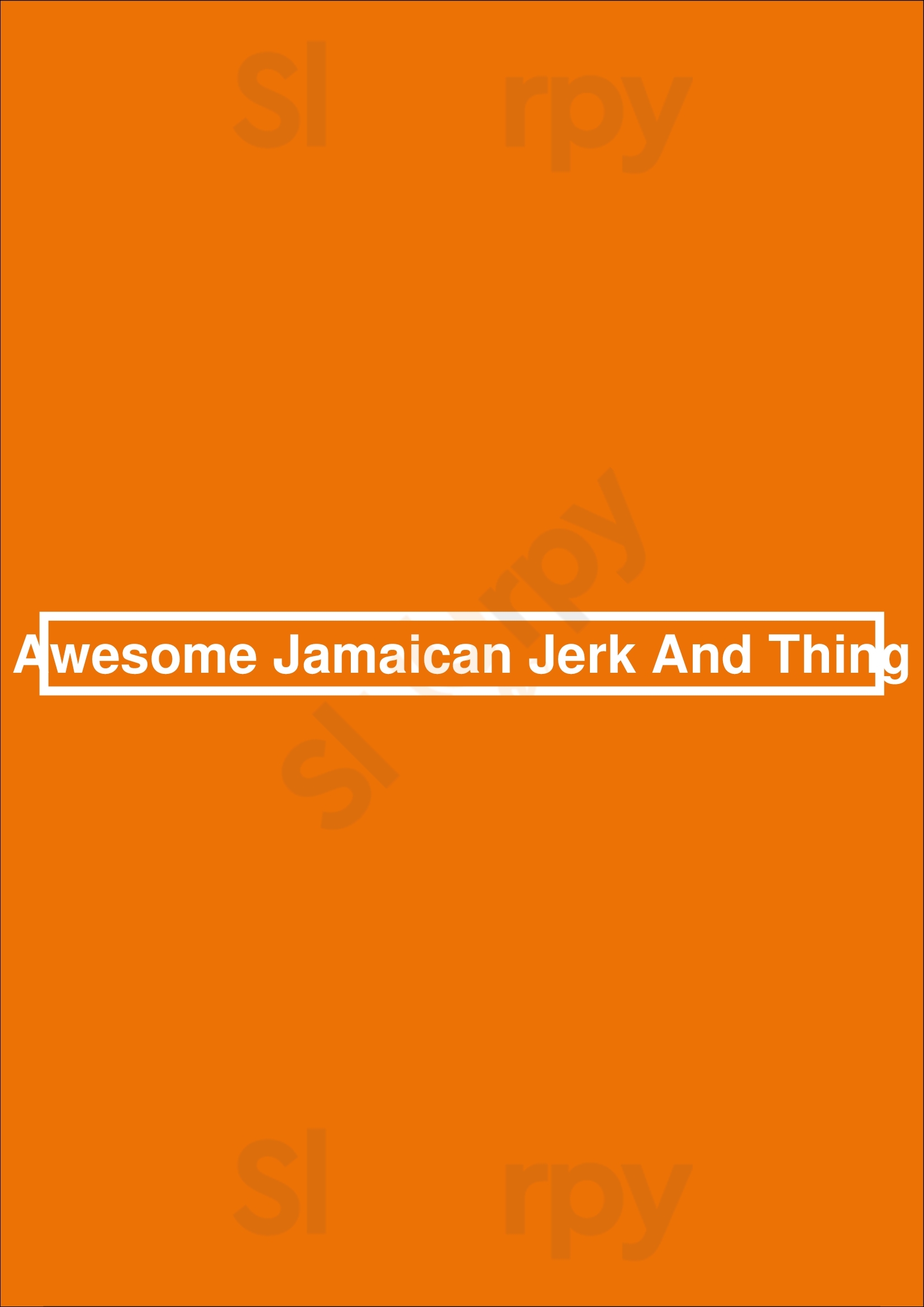 Awesome Jamaican Jerk And Thing Melbourne Menu - 1