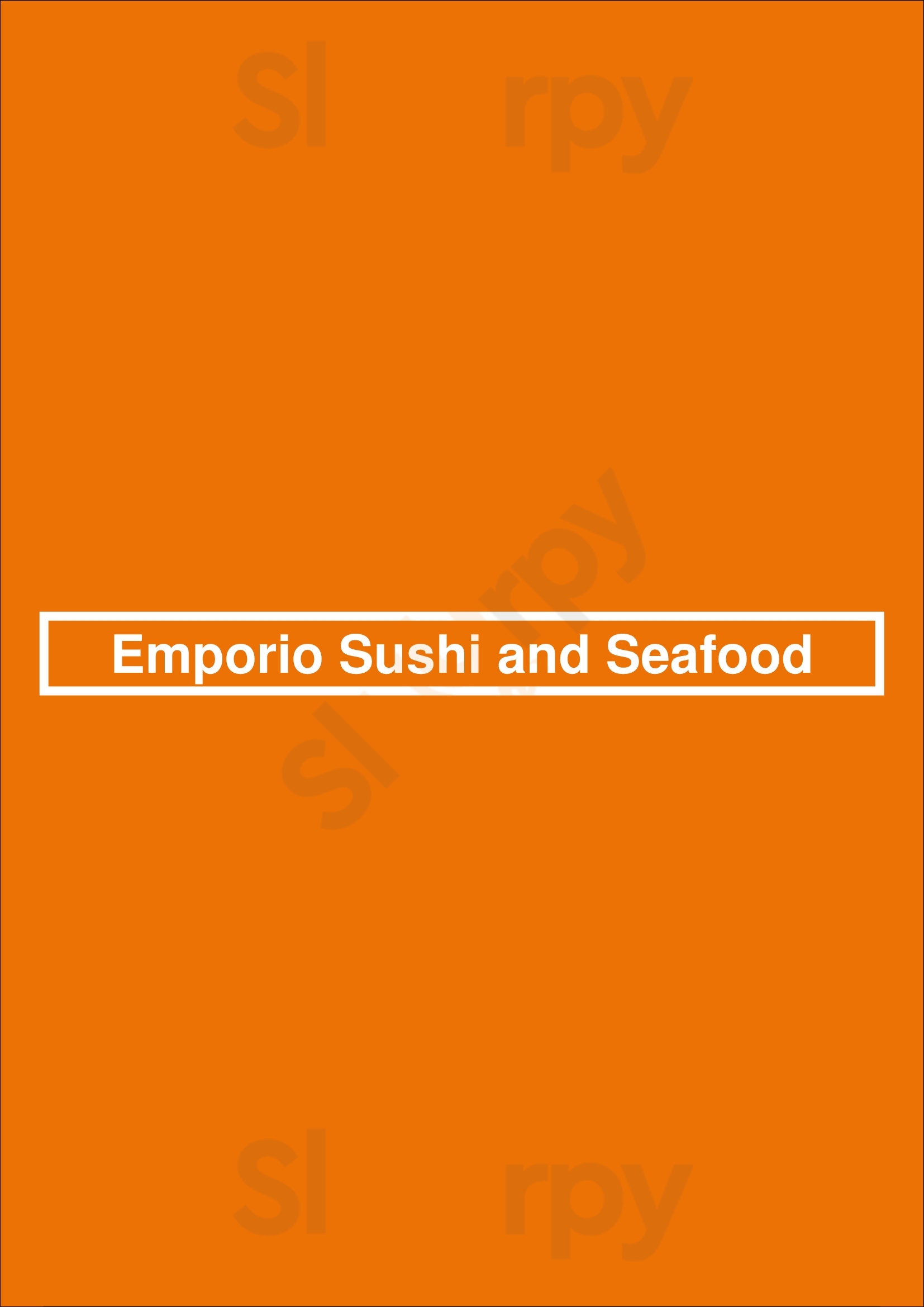 Emporio Sushi And Seafood Orange Menu - 1