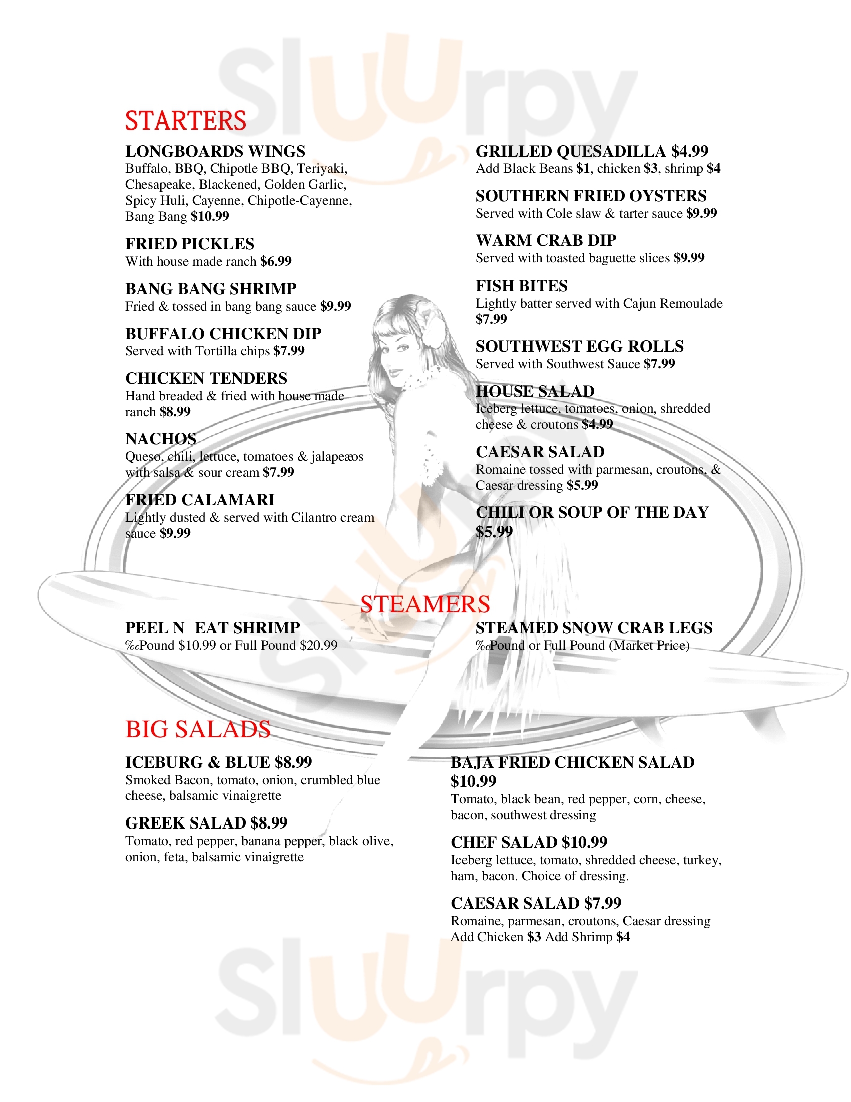 Main Menu - Longboards Island Grill