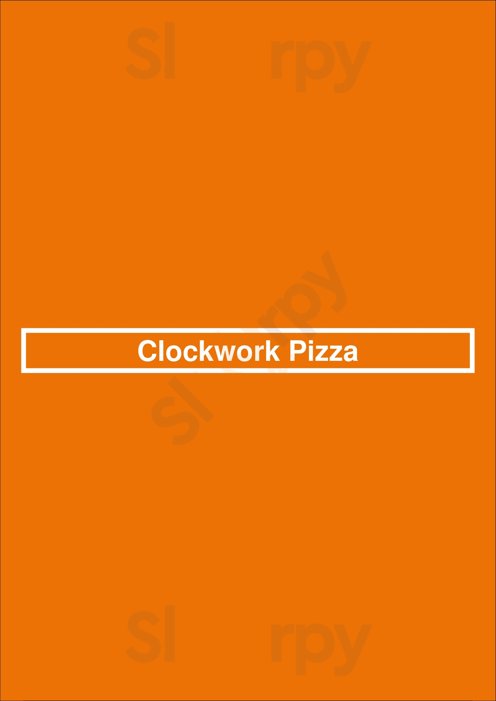 Main Menu - Clockwork Pizza