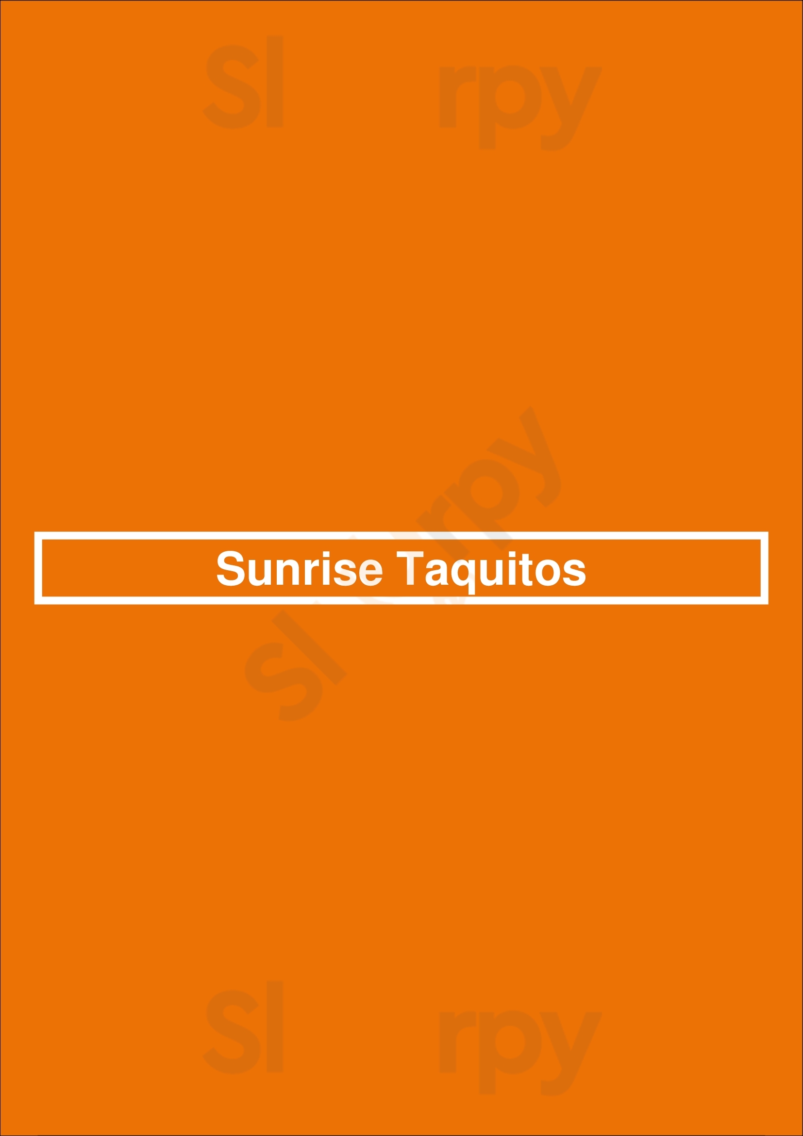 Sunrise Taquitos Spring Menu - 1