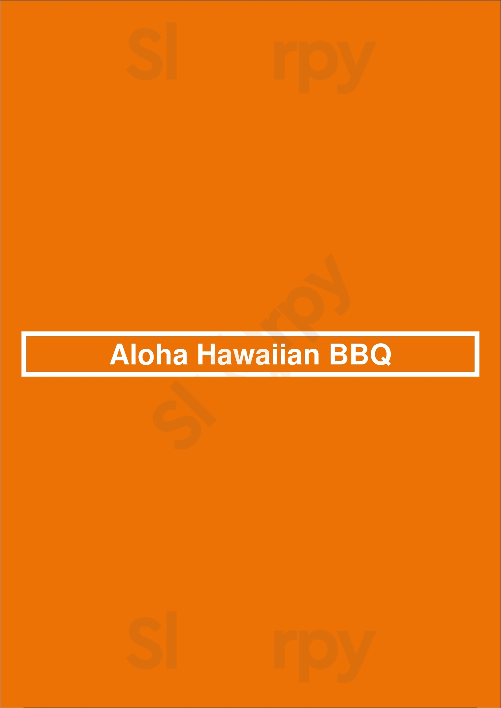 Aloha Hawaiian Bbq Costa Mesa Menu - 1