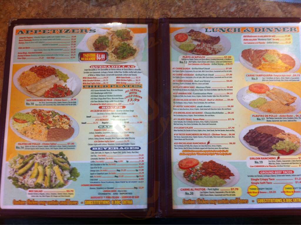 Acapulco Restaurant Corpus Christi Menu - 1