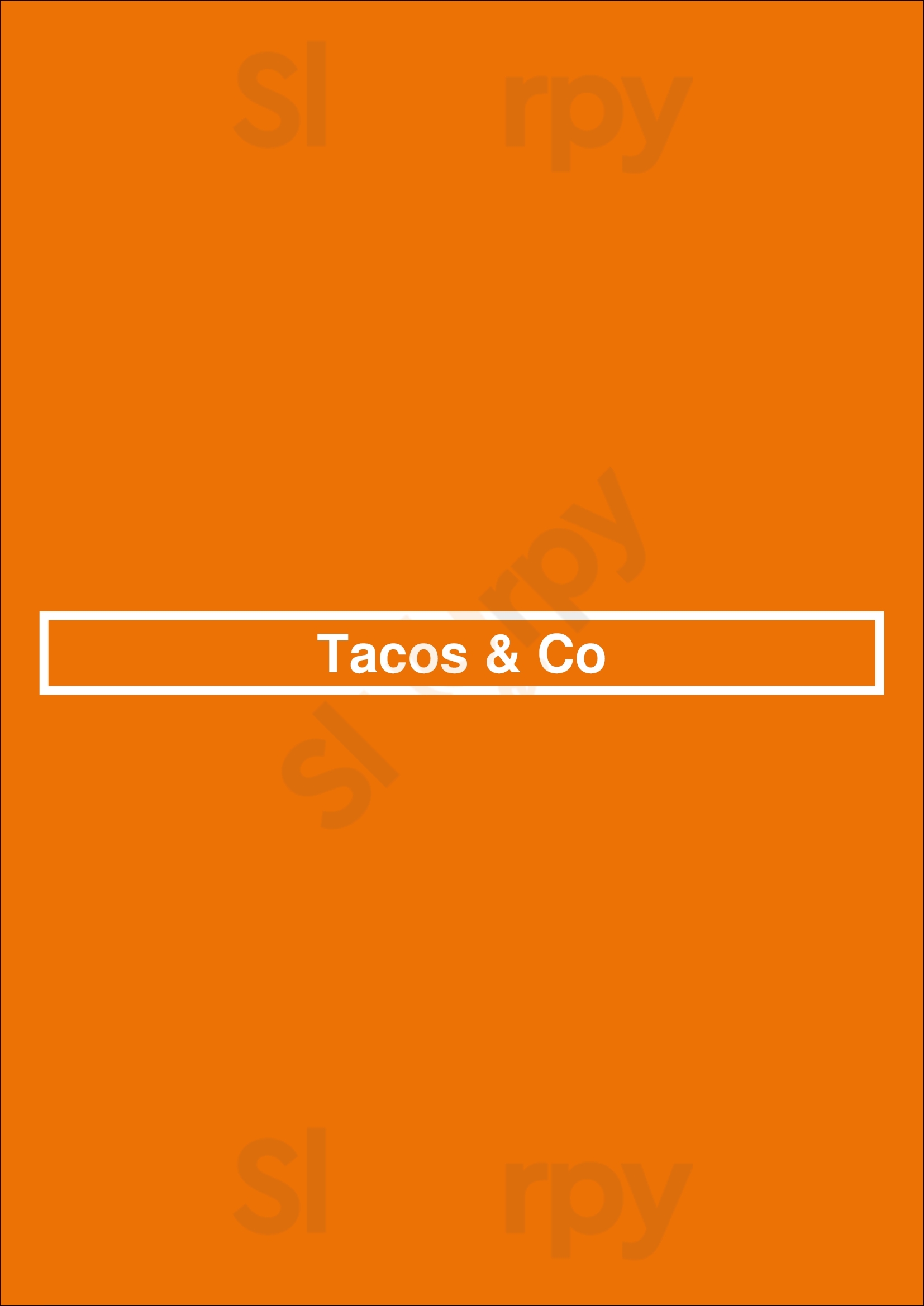 Tacos & Co Newport Beach Menu - 1