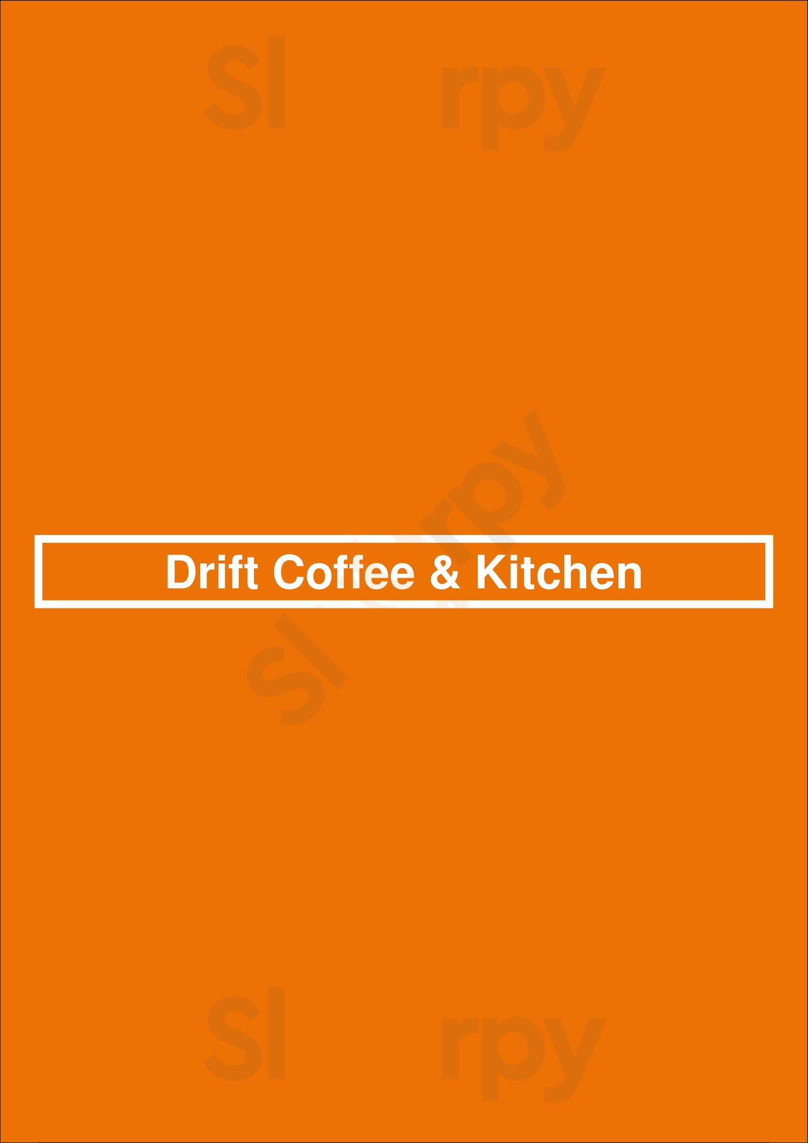 Drift Coffee Shop & Kitchen Autumn Hall Wilmington Menu - 1