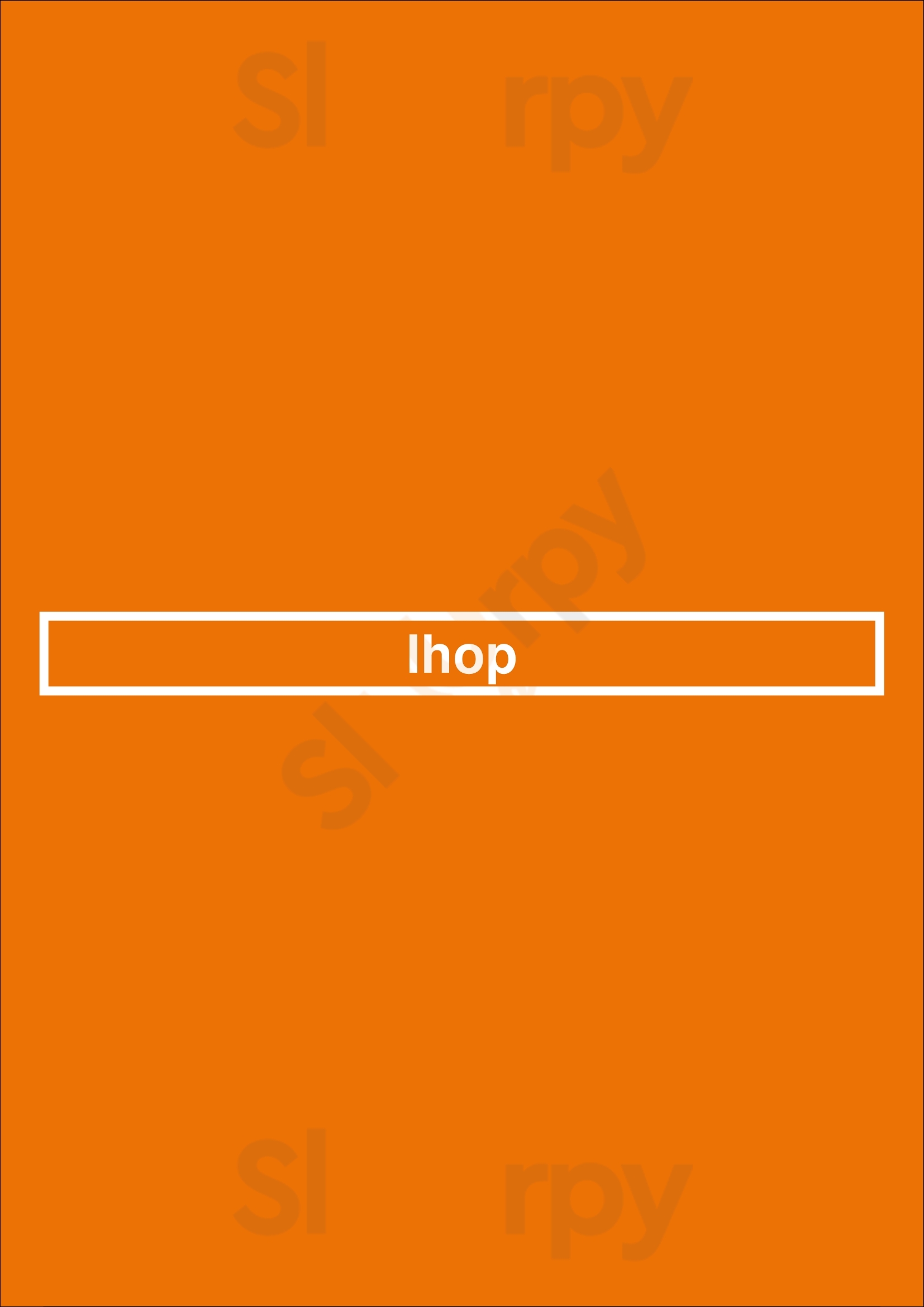 Main Menu - Ihop