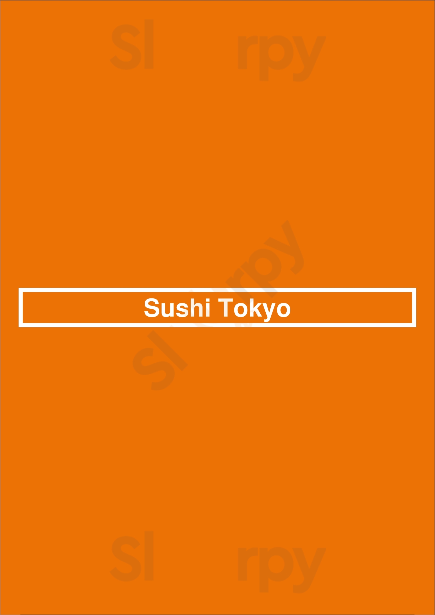 Main Menu - Sushi Tokyo