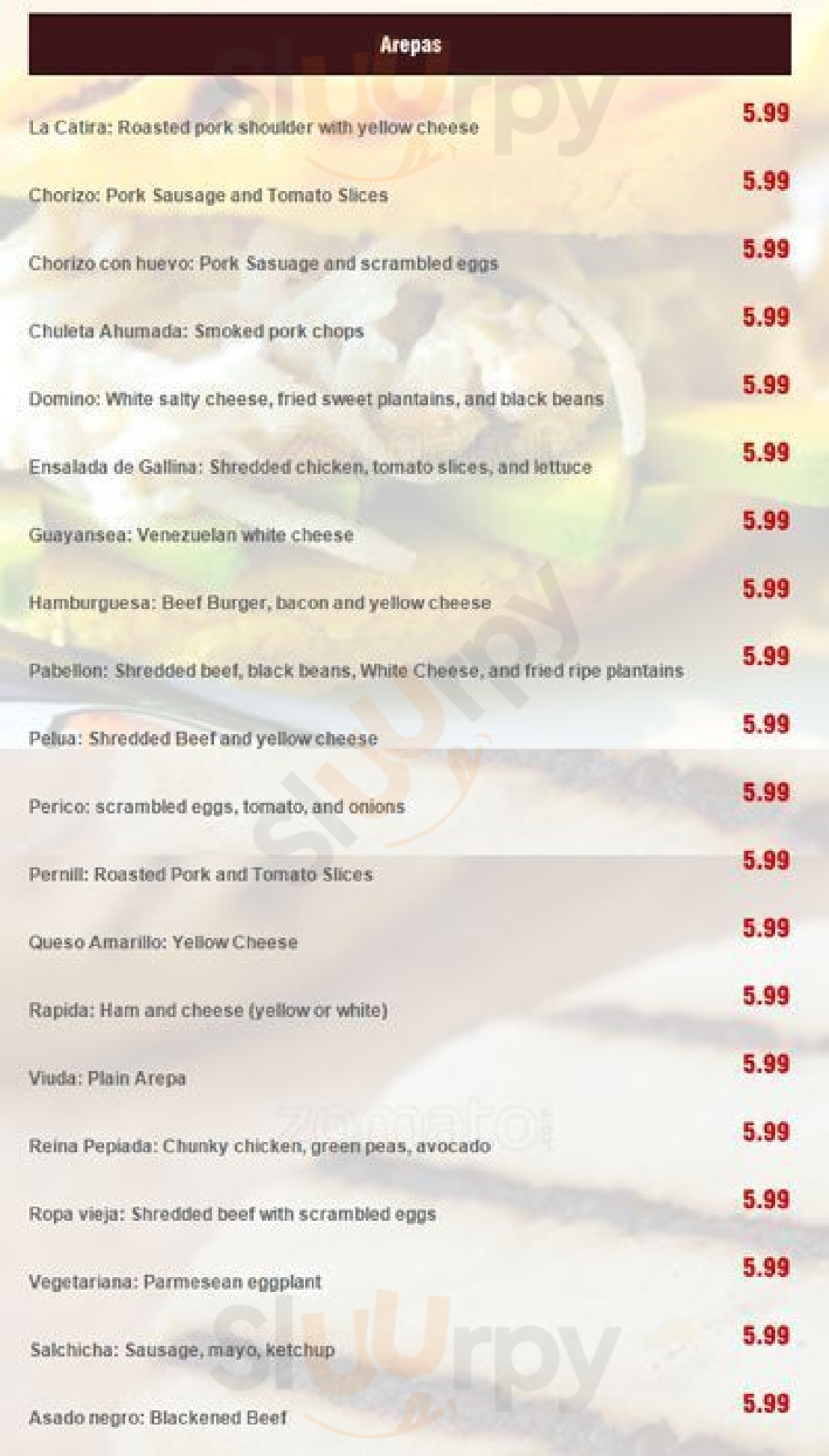 Budare Arepa Express Katy Menu - 1