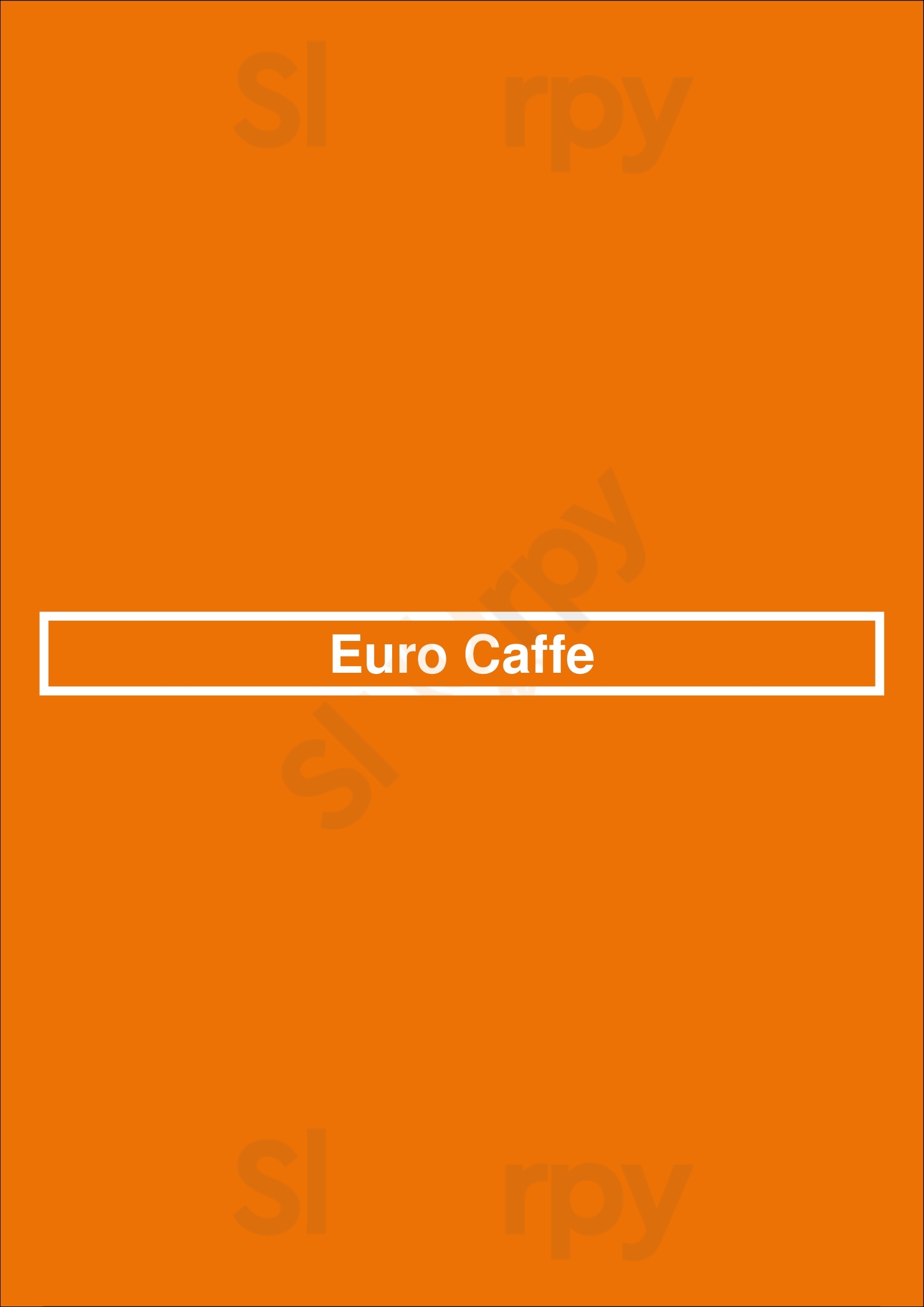 Euro Caffe Huntington Beach Menu - 1