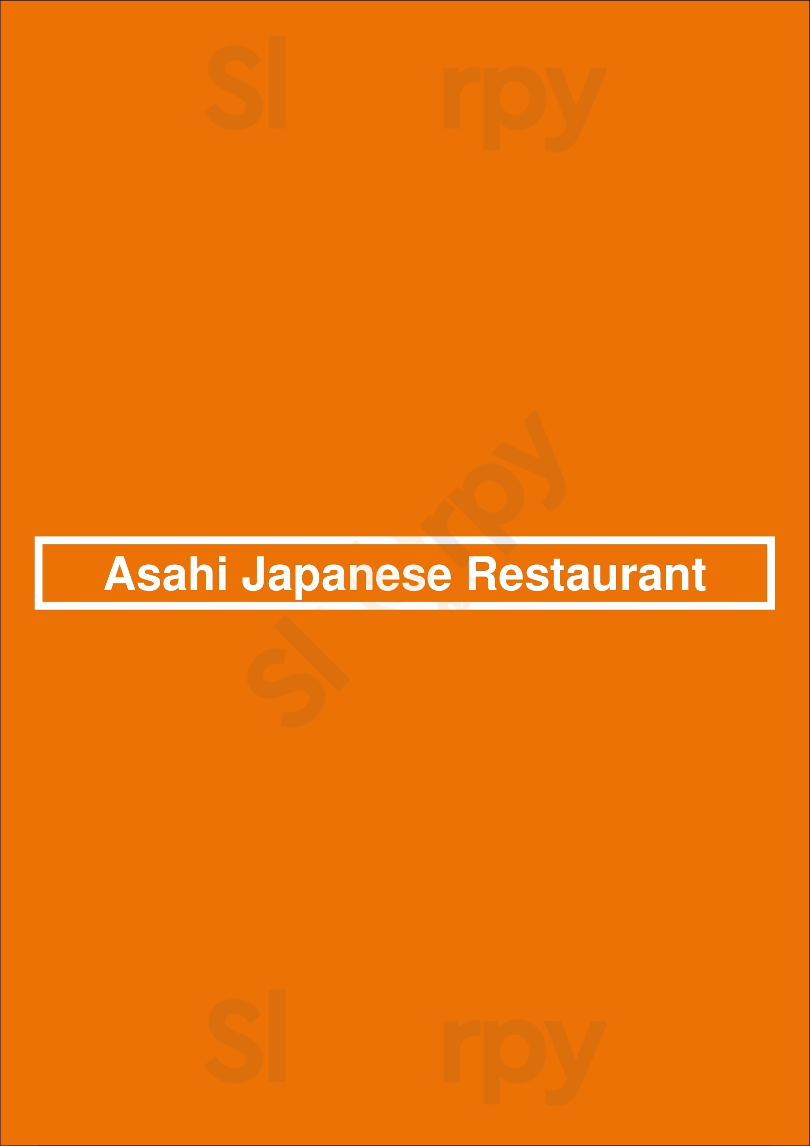 Asahi Japanese Restaurant Syracuse Menu - 1