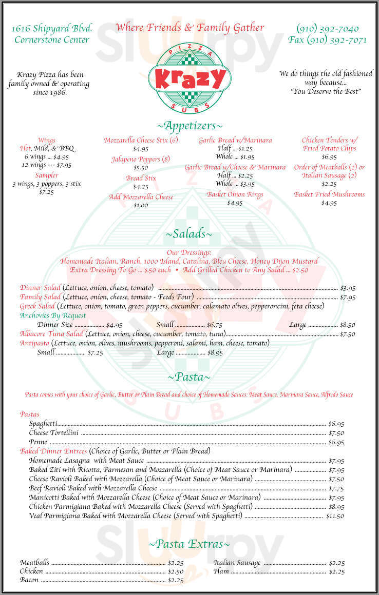 All - Krazy Pizza Wilmington  Nv