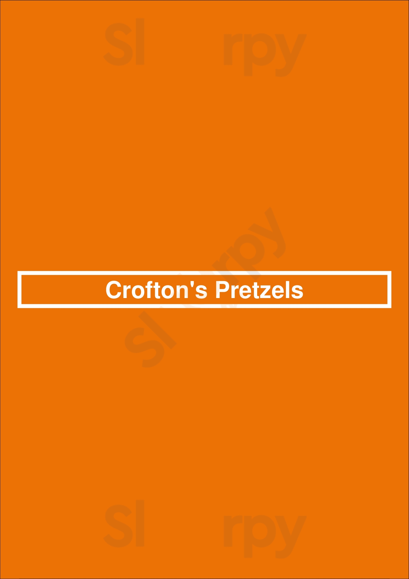 Crofton's Pretzels Wilmington Menu - 1