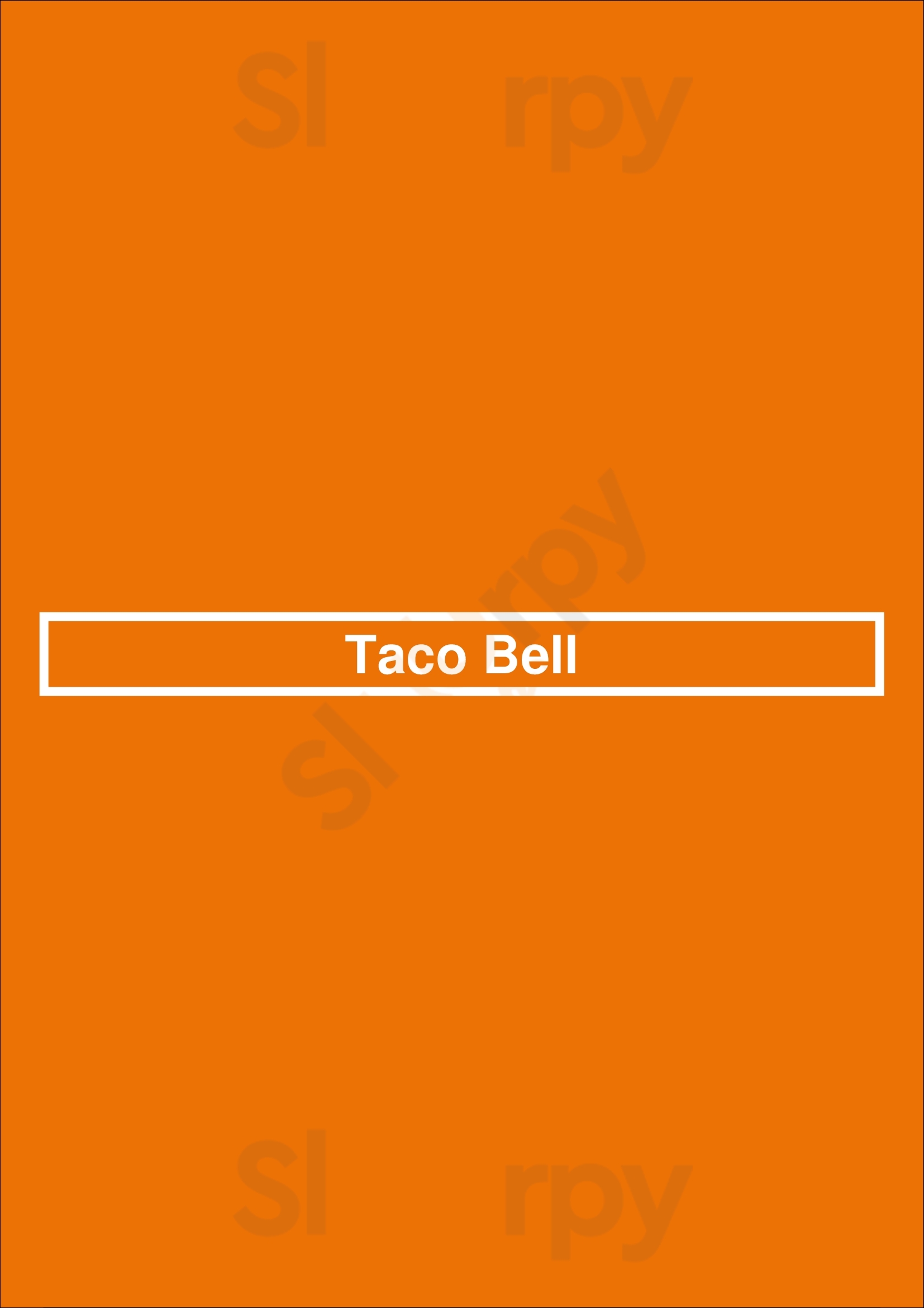 Main Menu - Taco Bell
