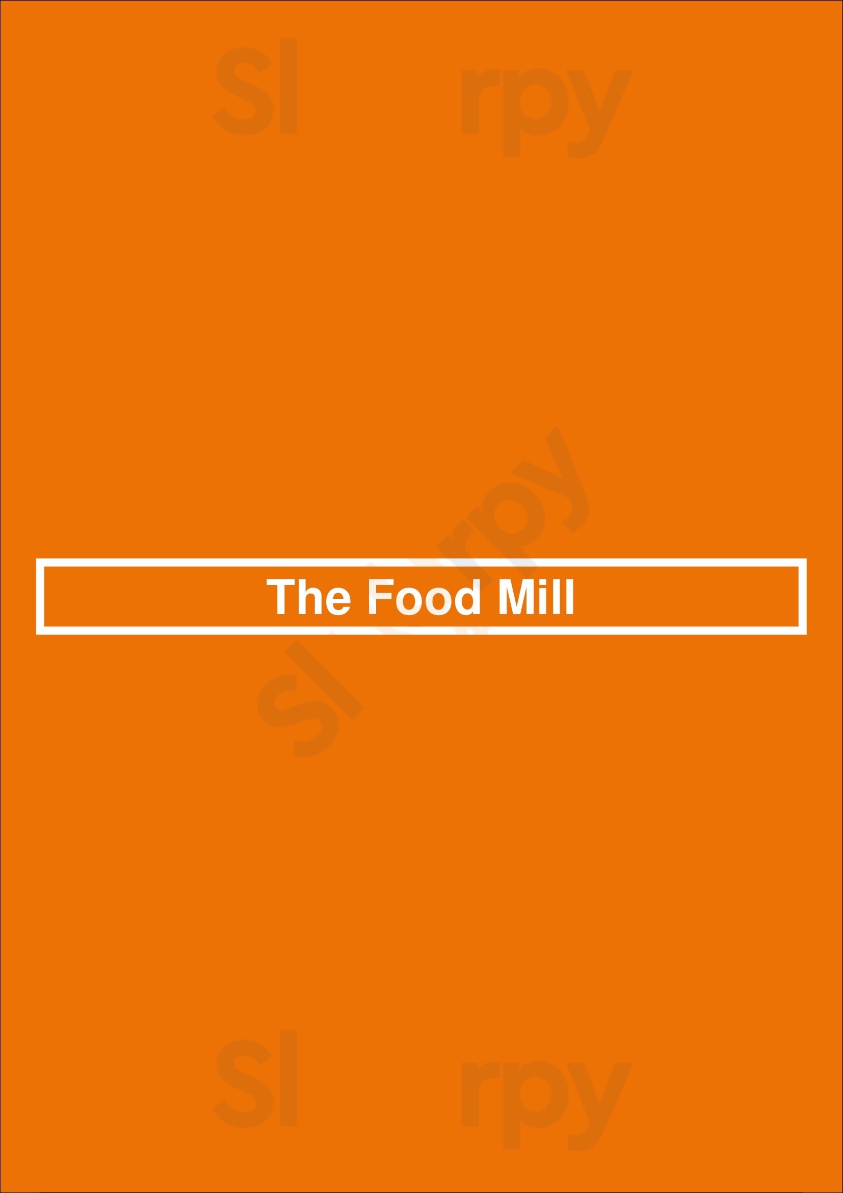 The Food Mill Napa Menu - 1