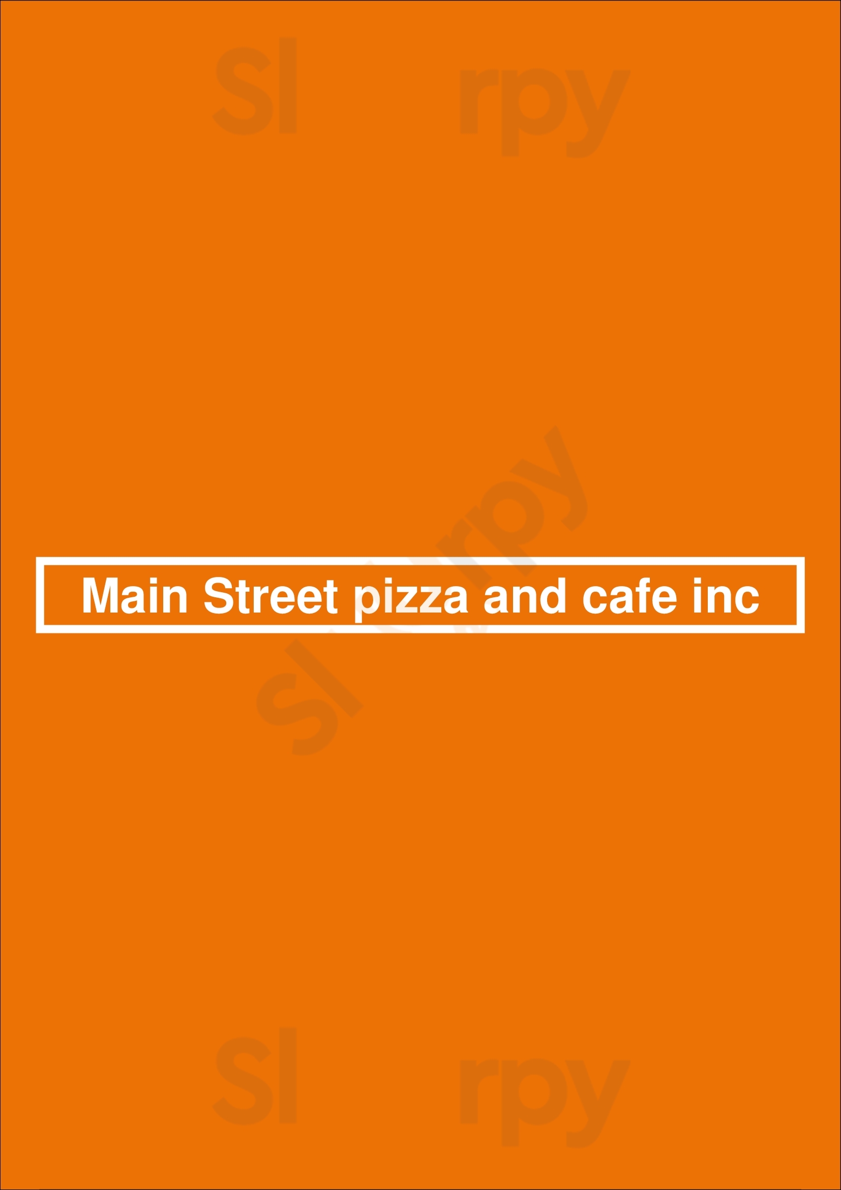 Main Street Pizza And Cafe Inc Irvine Menu - 1