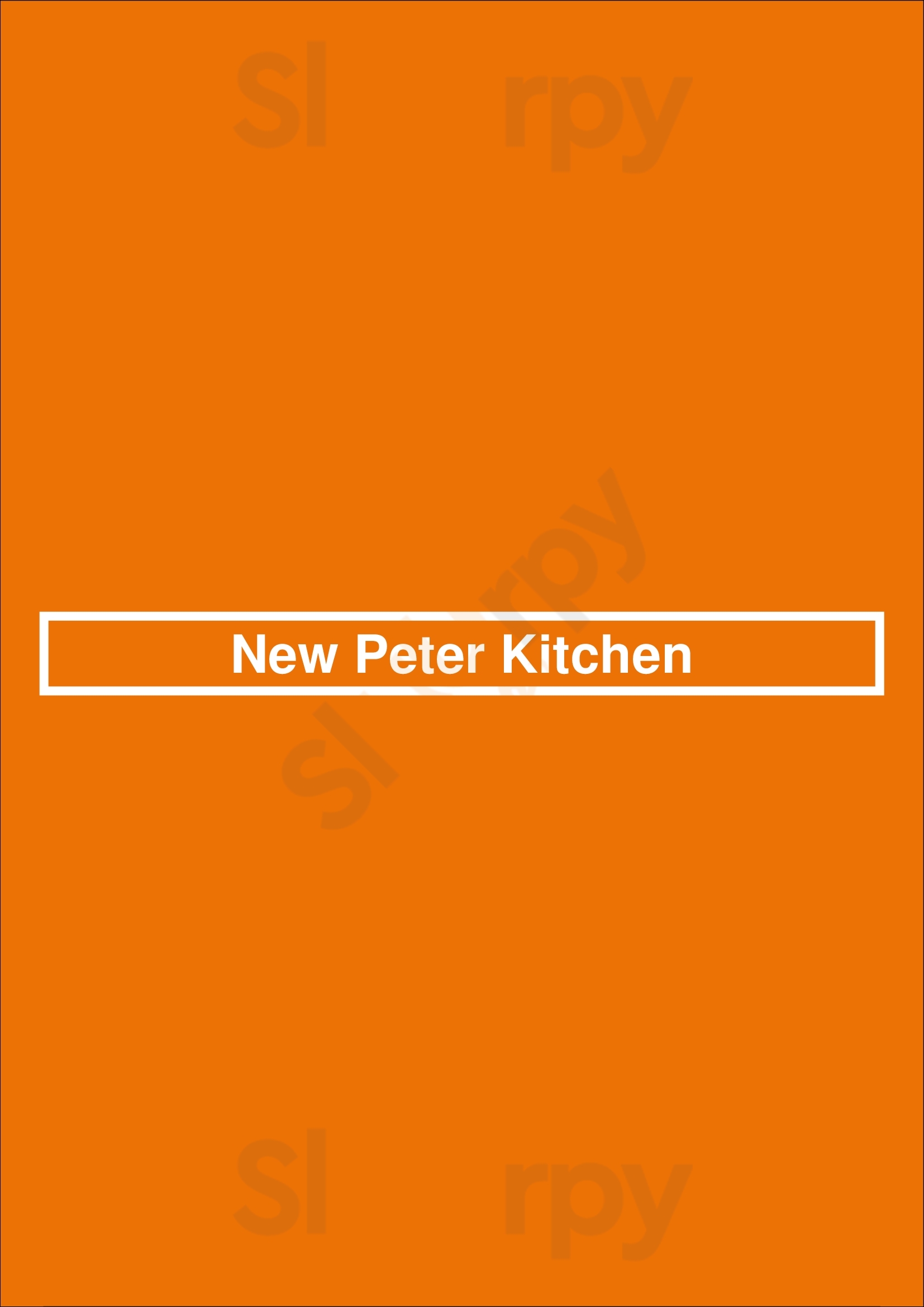 Main Menu - New Peter Kitchen
