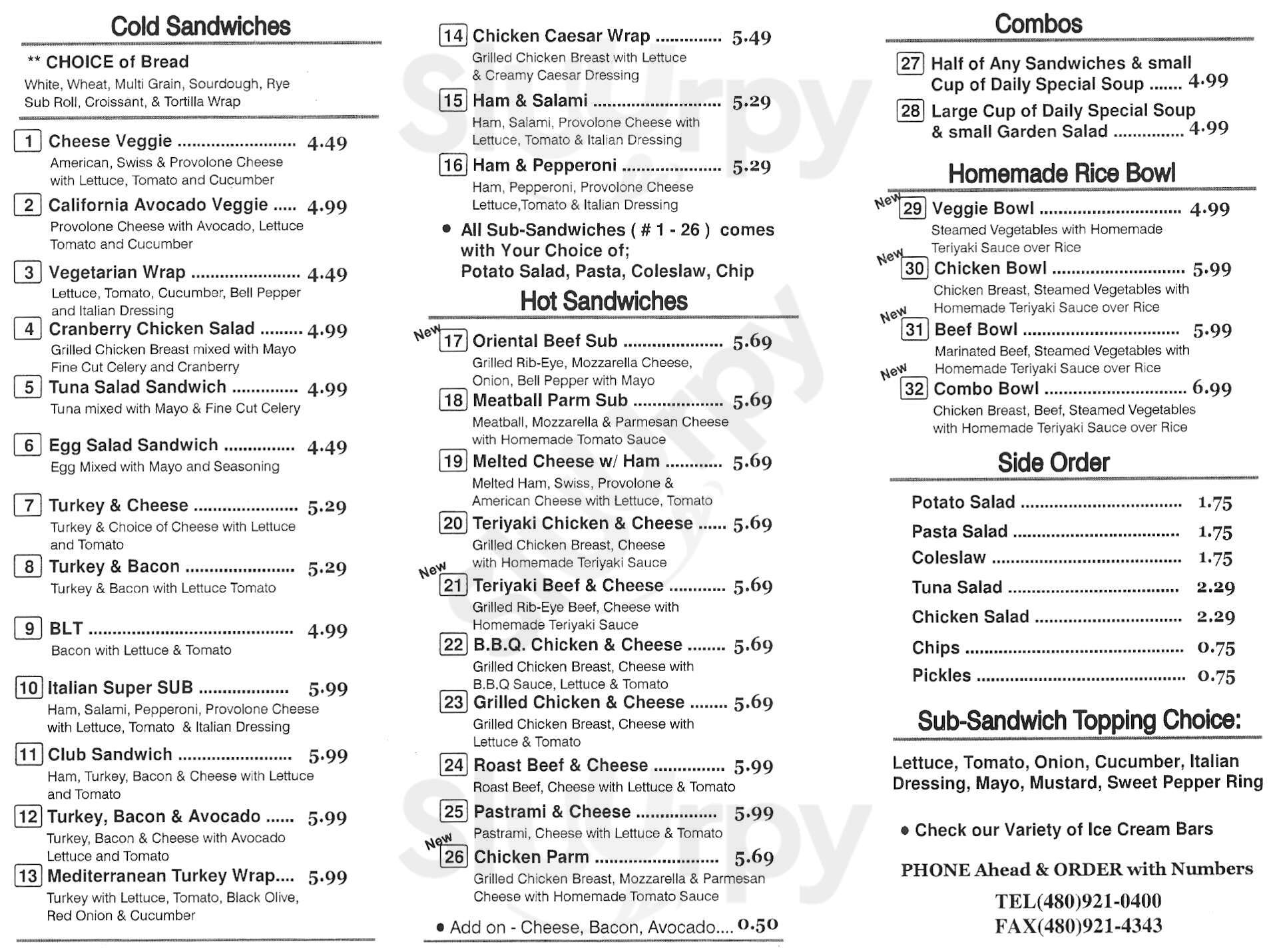 Broadway Cafe Tempe Menu - 1