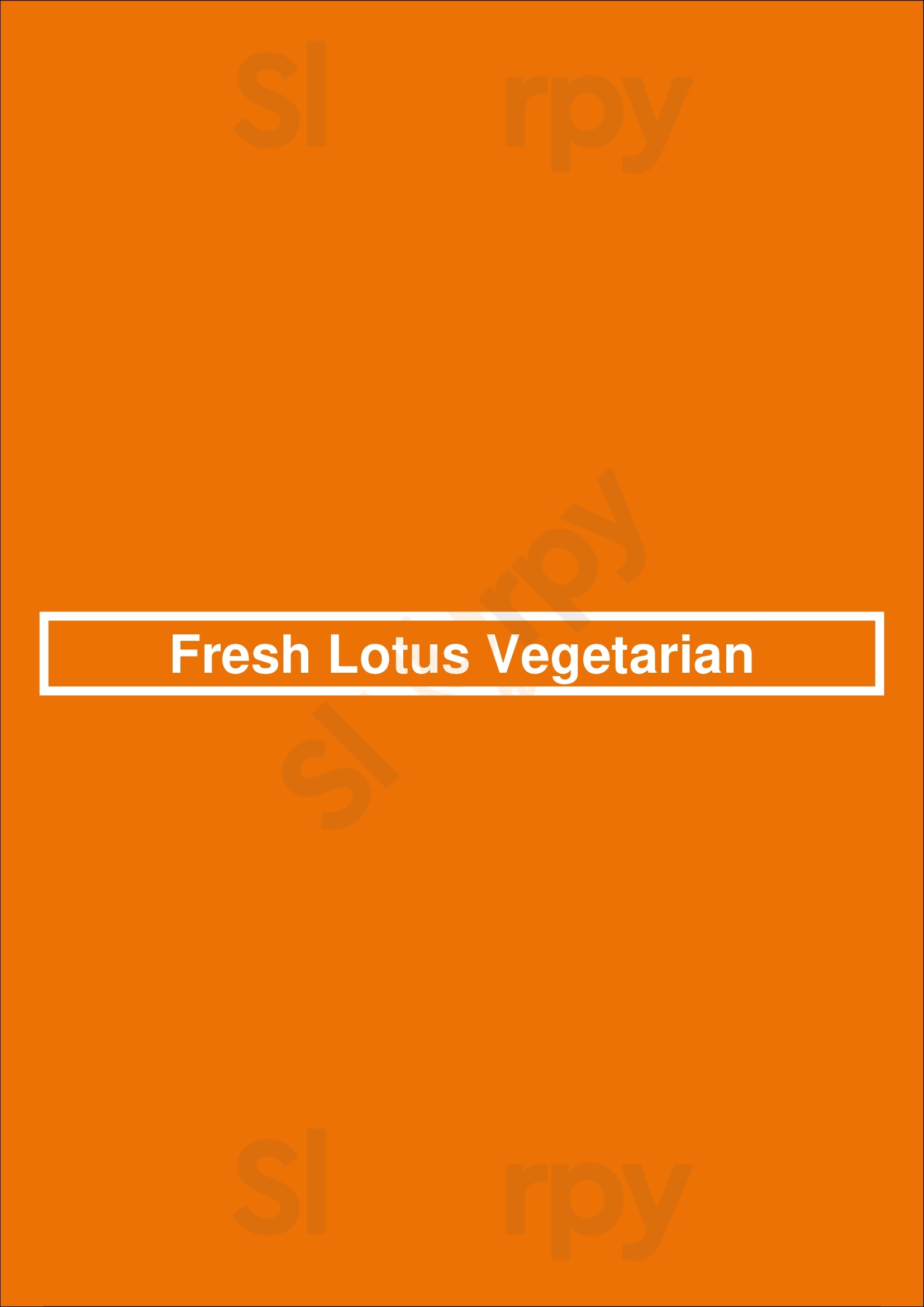 Main Menu - Fresh Lotus Vegetarian